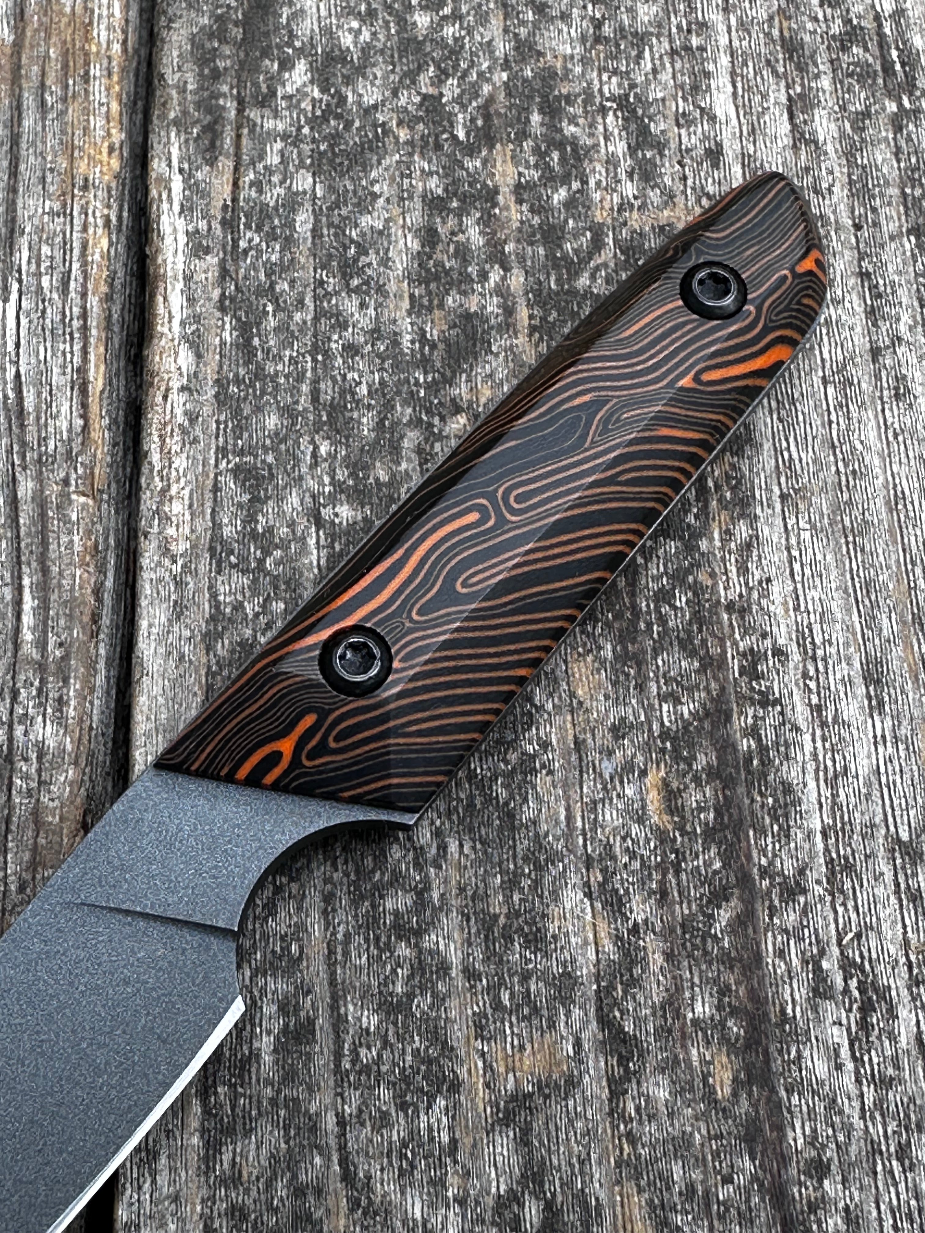 Ocelot Pocket EDC knife — Coral G10 & Cerakote