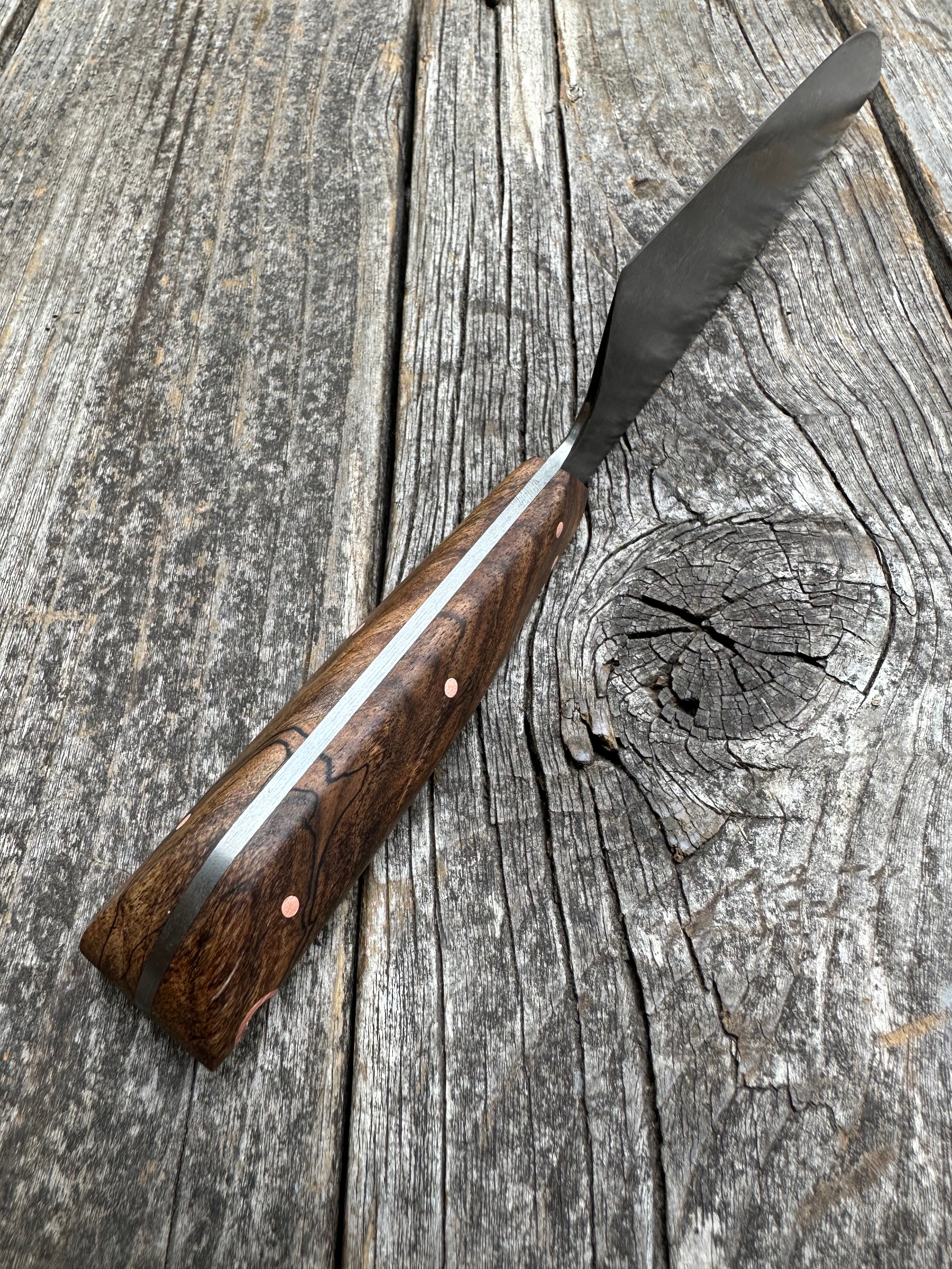 Western Mini-Chef's Knife — Spalted Maple & Copper