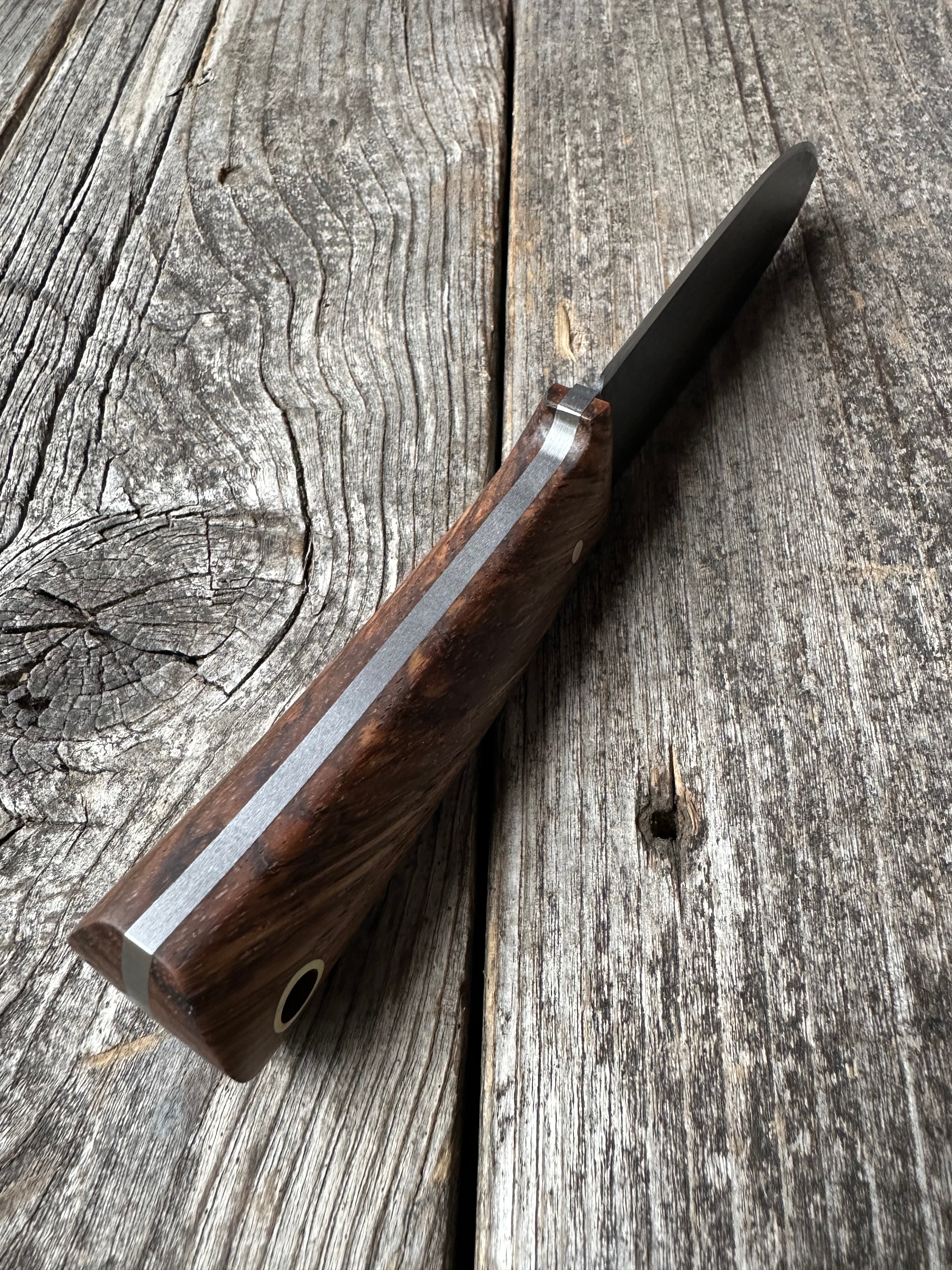 Mountain Scout Knife — Zebrawood & Brass