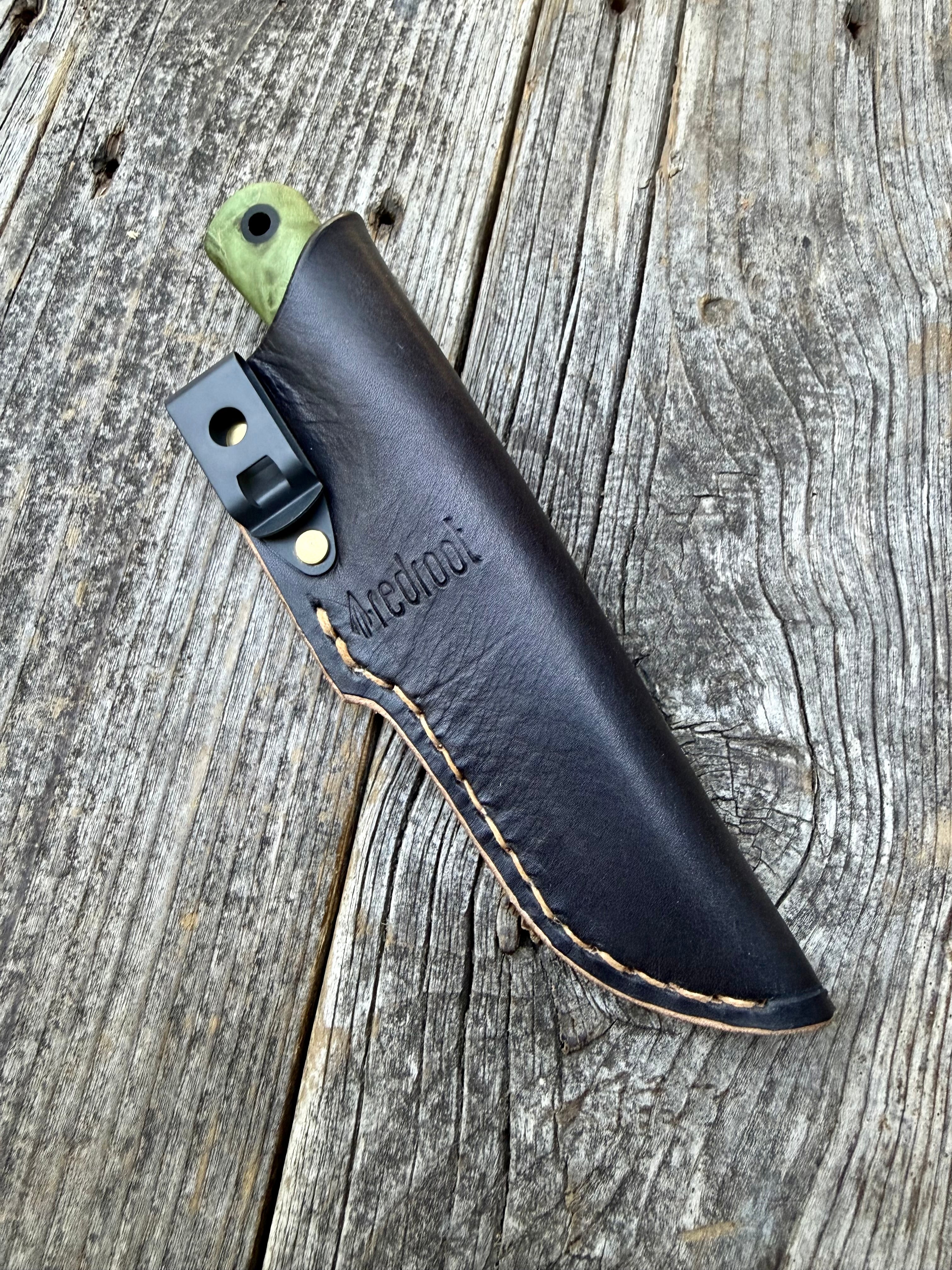 Survival Scout Knife — CPM M4 Maple Burl & Linen