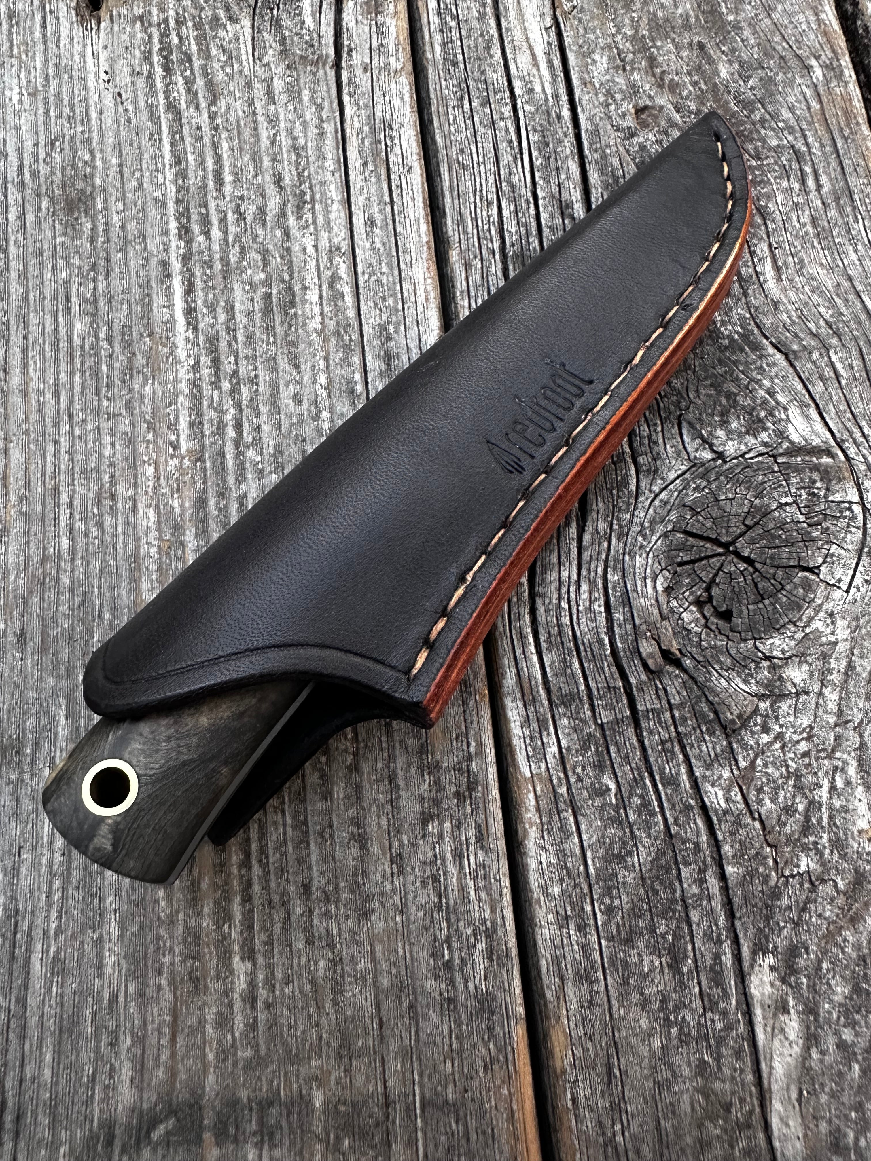 Mountain Scout Knife — Buckeye Burl & Brass