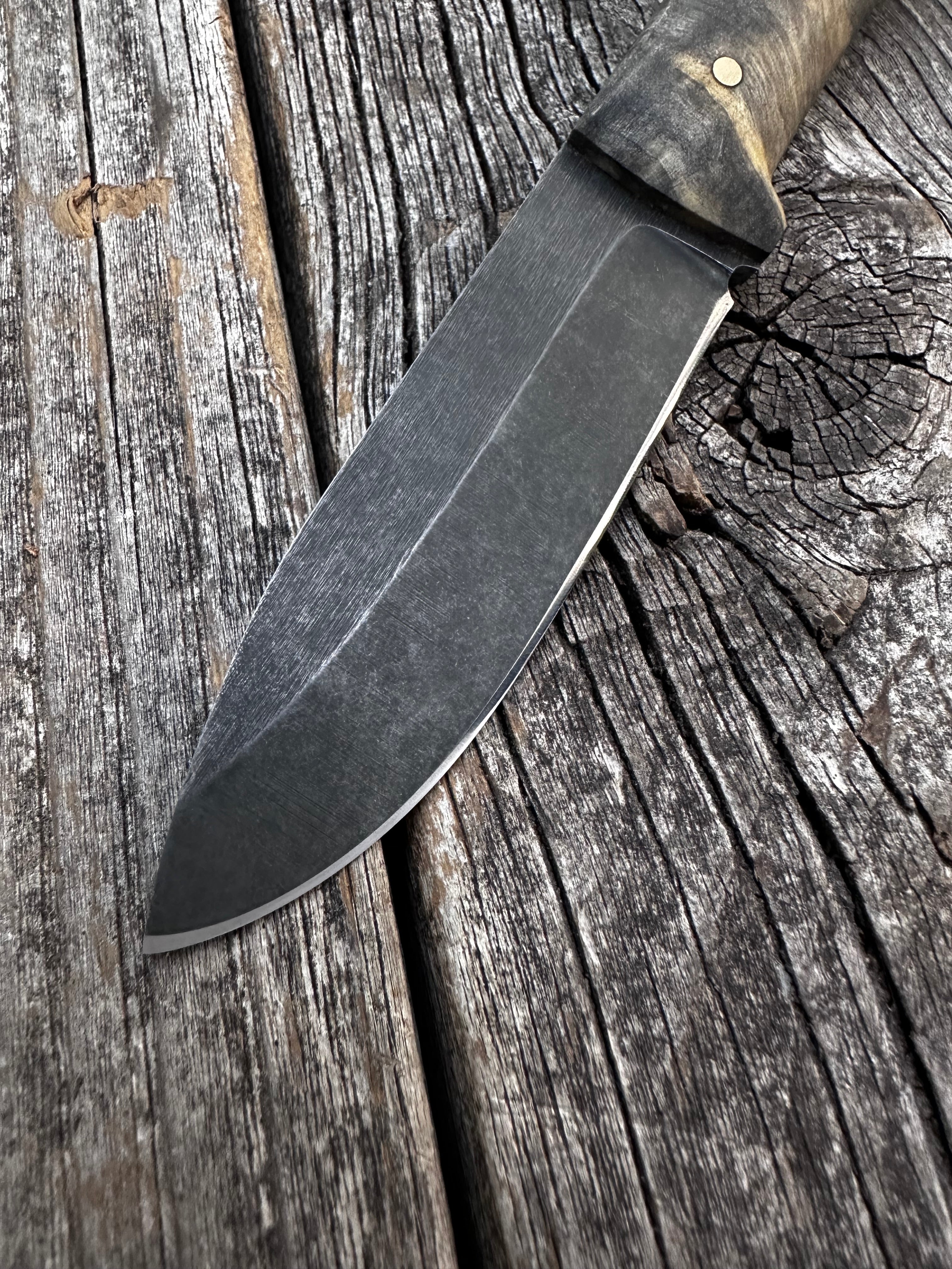 Mountain Scout Knife — Buckeye Burl & Brass