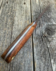 Drop-Point Harvester— Spalted Dark Maple & Brass