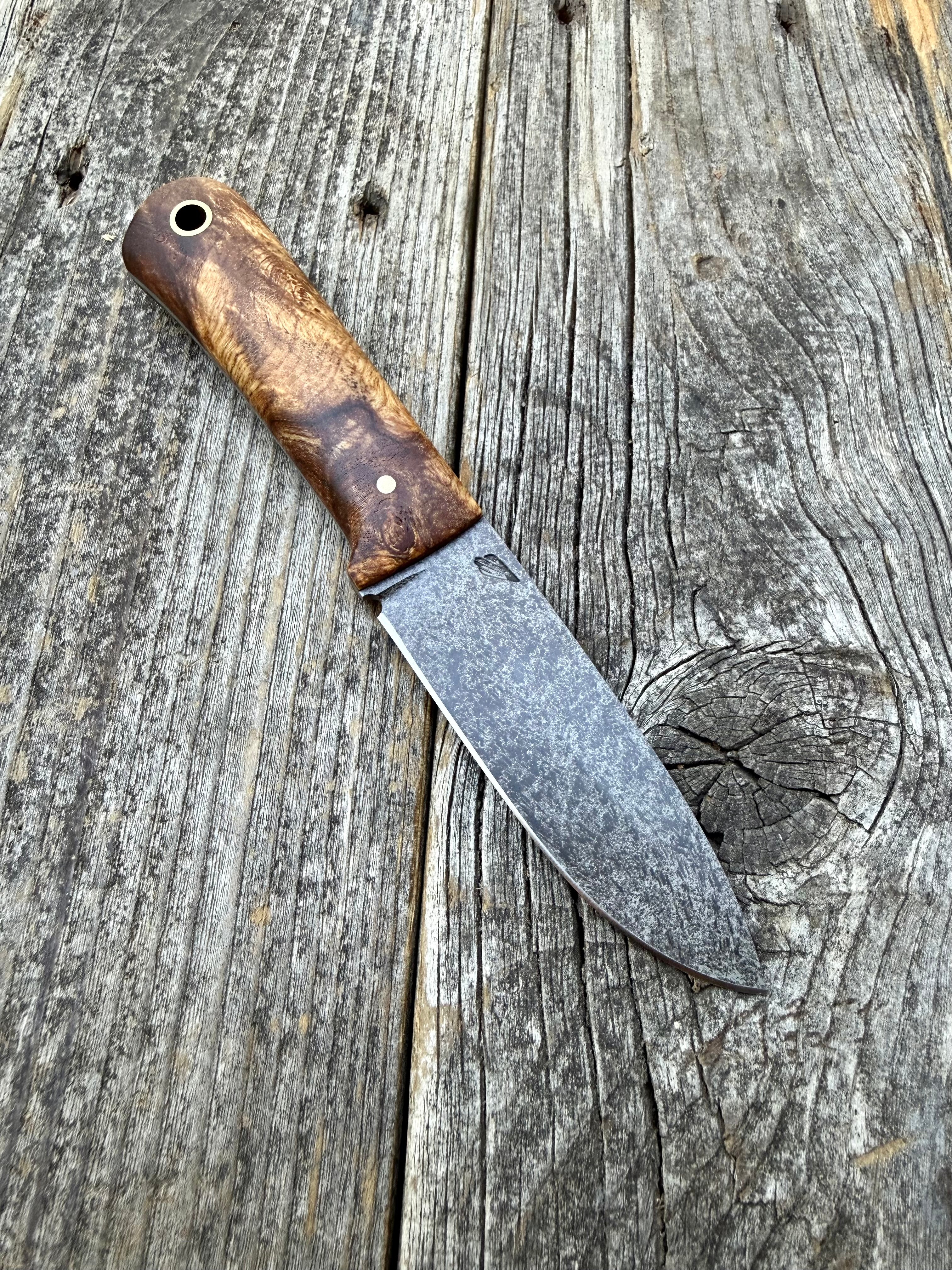 Mountain Scout Knife — Ambrosia Maple & Brass