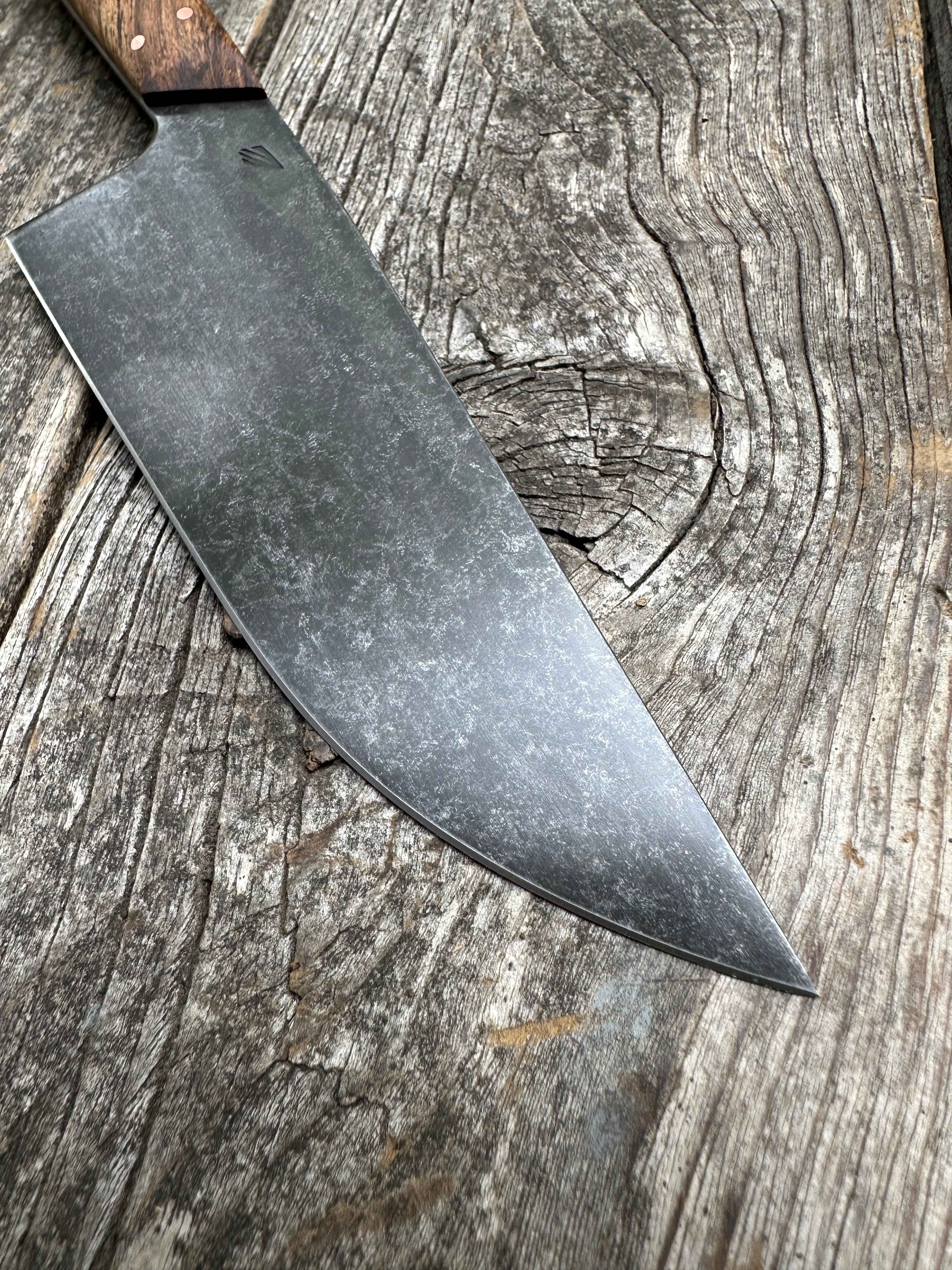 Western Mini-Chef's Knife — Spalted Maple & Copper
