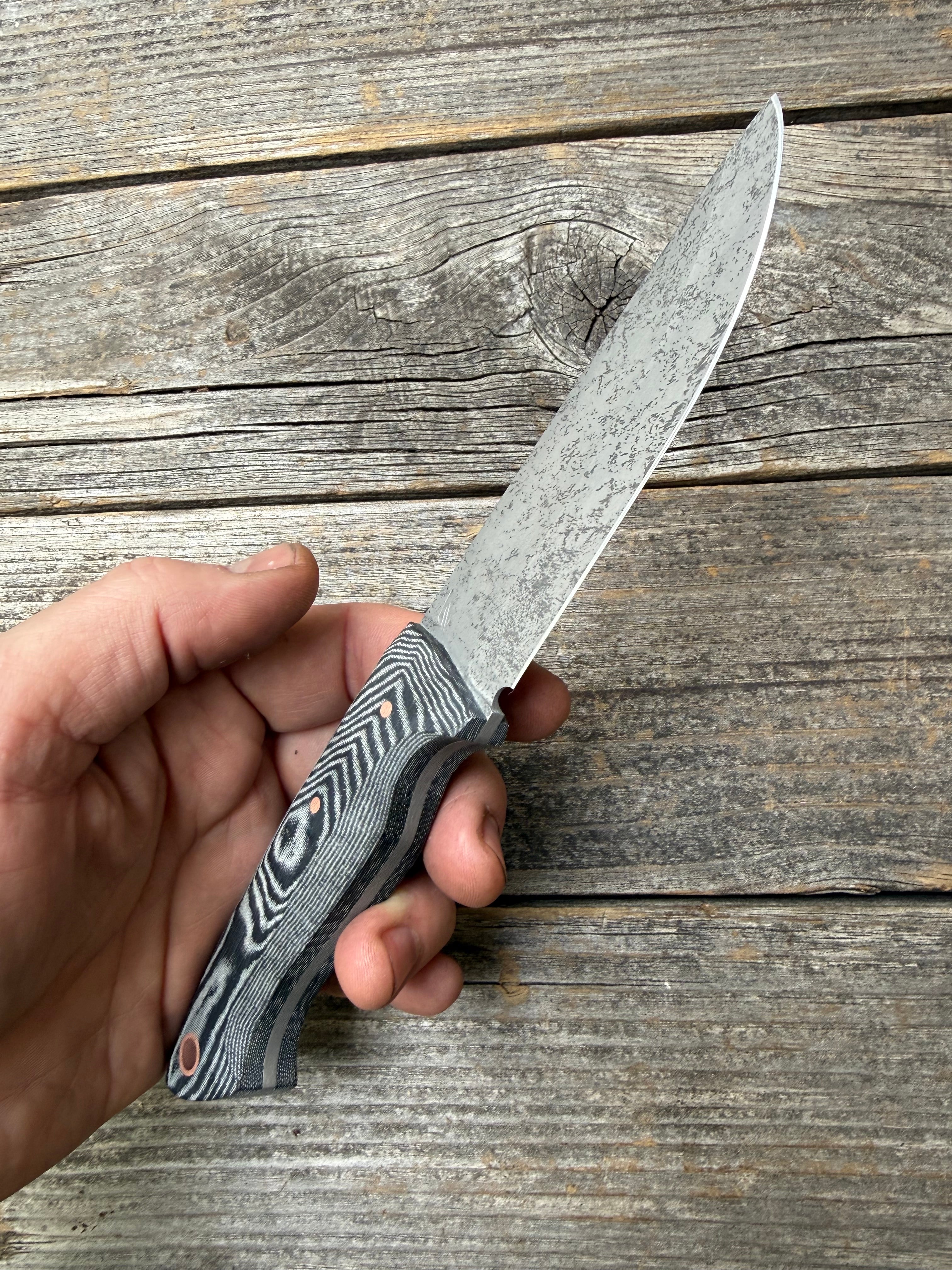 Valence Bushcrafter — Linen Micarta & Copper