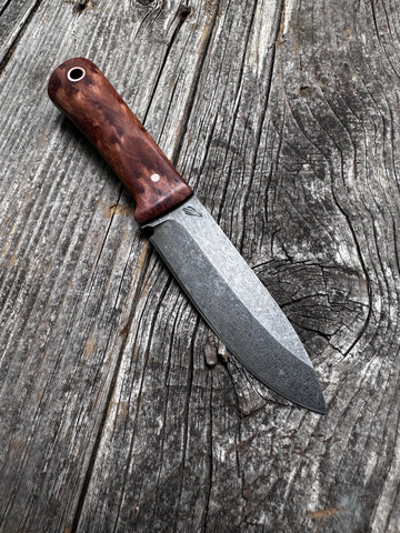 Mountain Scout Knife — Redwood Lace Burl & Copper