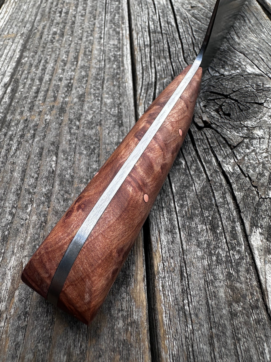 Western Chef’s Knife 7” — Redwood Burl & Copper