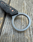 Finger-Loop Quille Pocket-EDC knife — Linen Micarta & copper