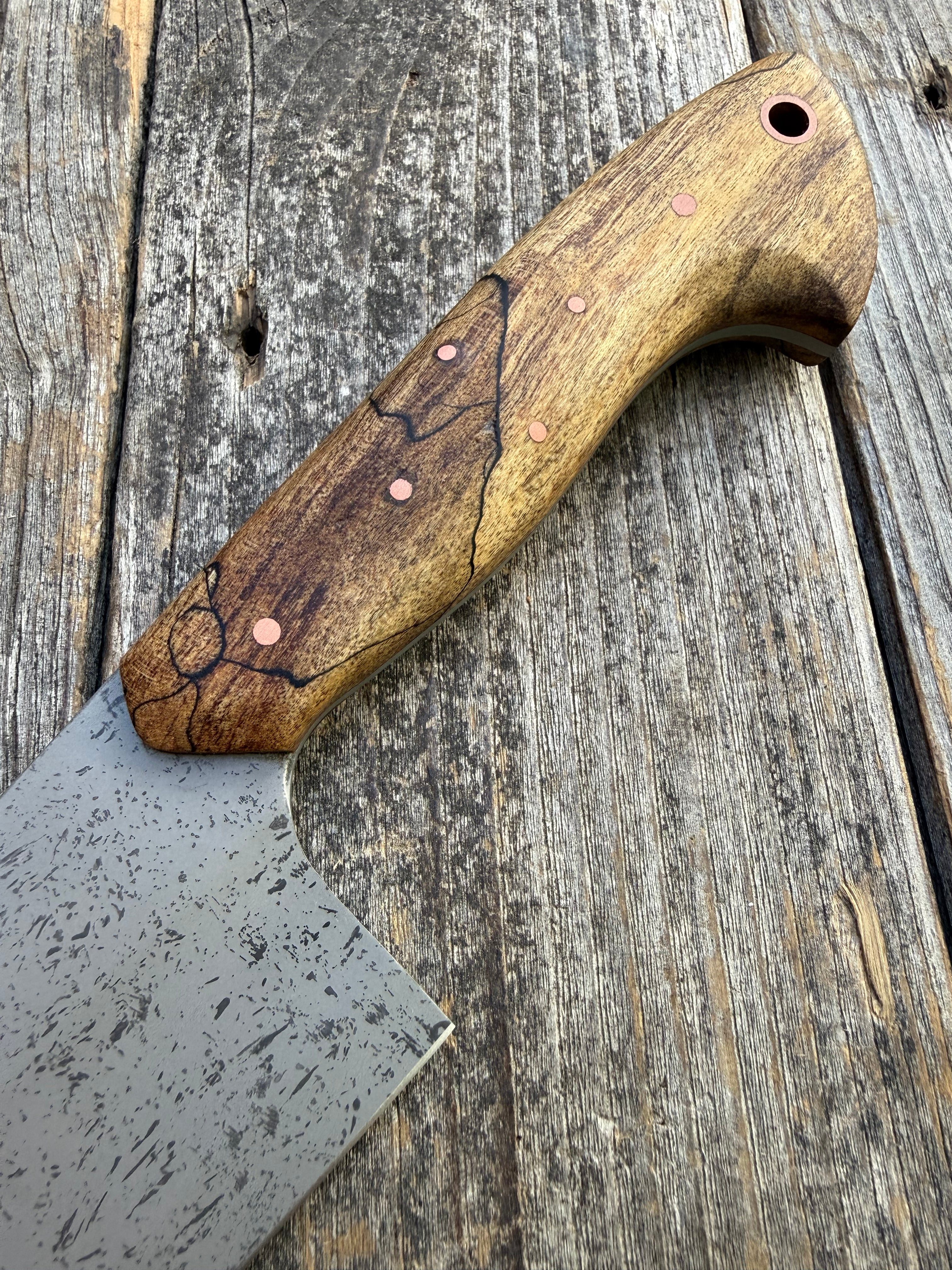 S-Ground Chef’s Knife 7”— Spalted Maple & Copper