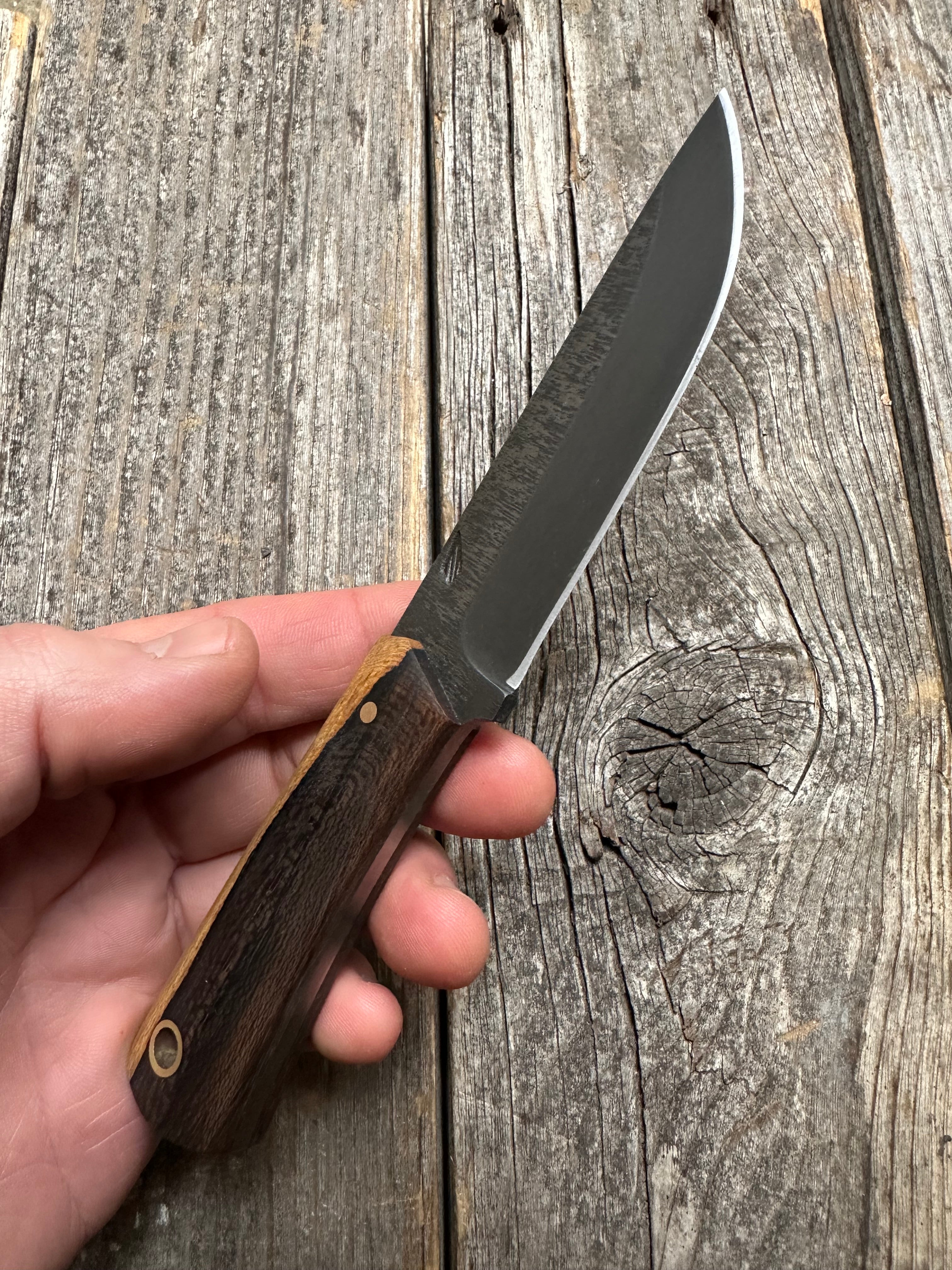 Custom Mountain Scout Knife — Zircote & Brass