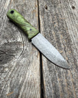 Survival Scout Knife — Maple Burl & Linen