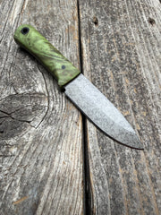 Survival Scout Knife — CPM M4 Maple Burl & Linen