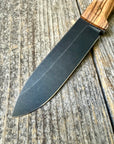 Long Scout Knife— Zebrawood & Brass