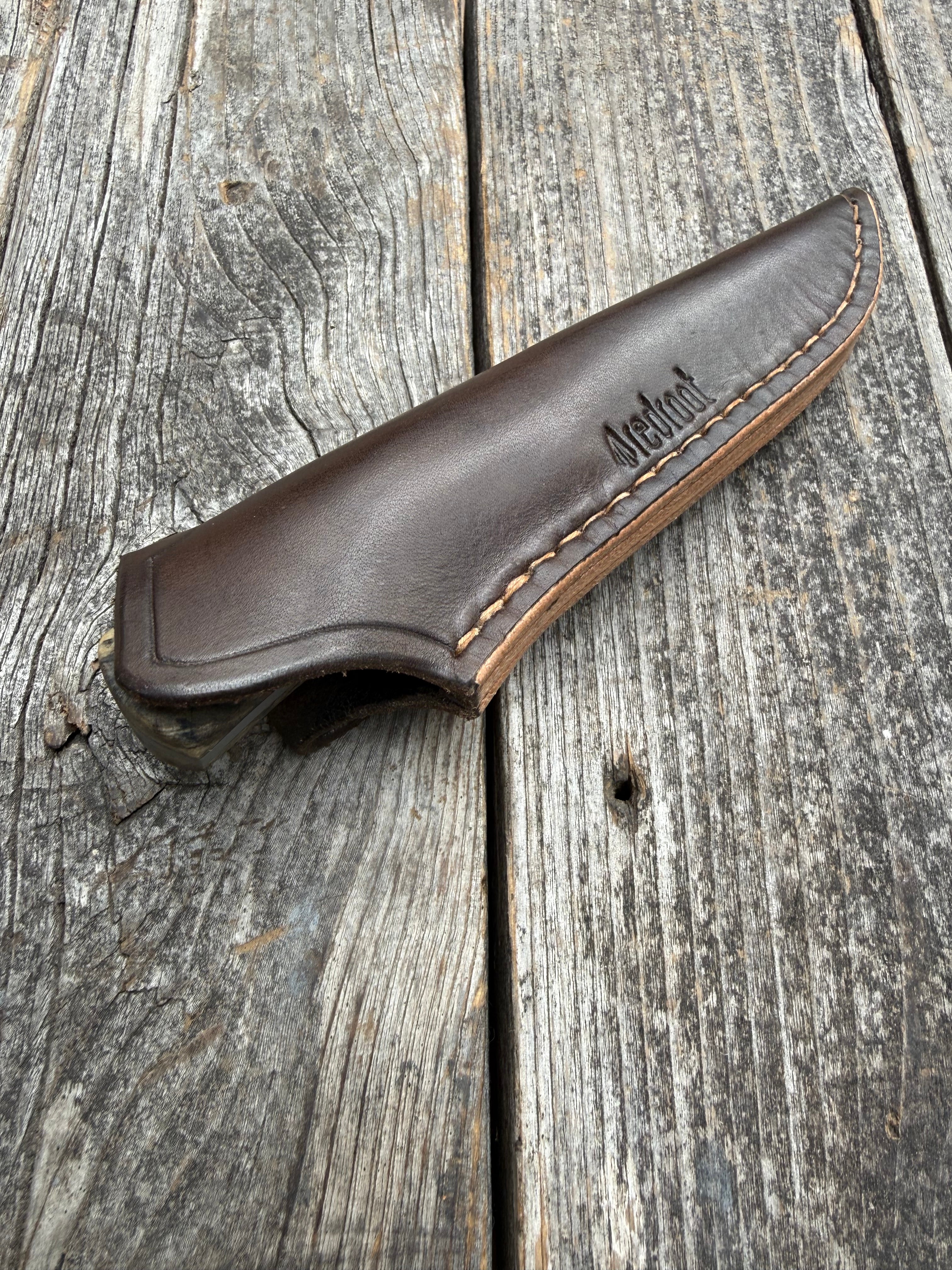 Mountain Scout Knife — Buckeye Burl & Brass