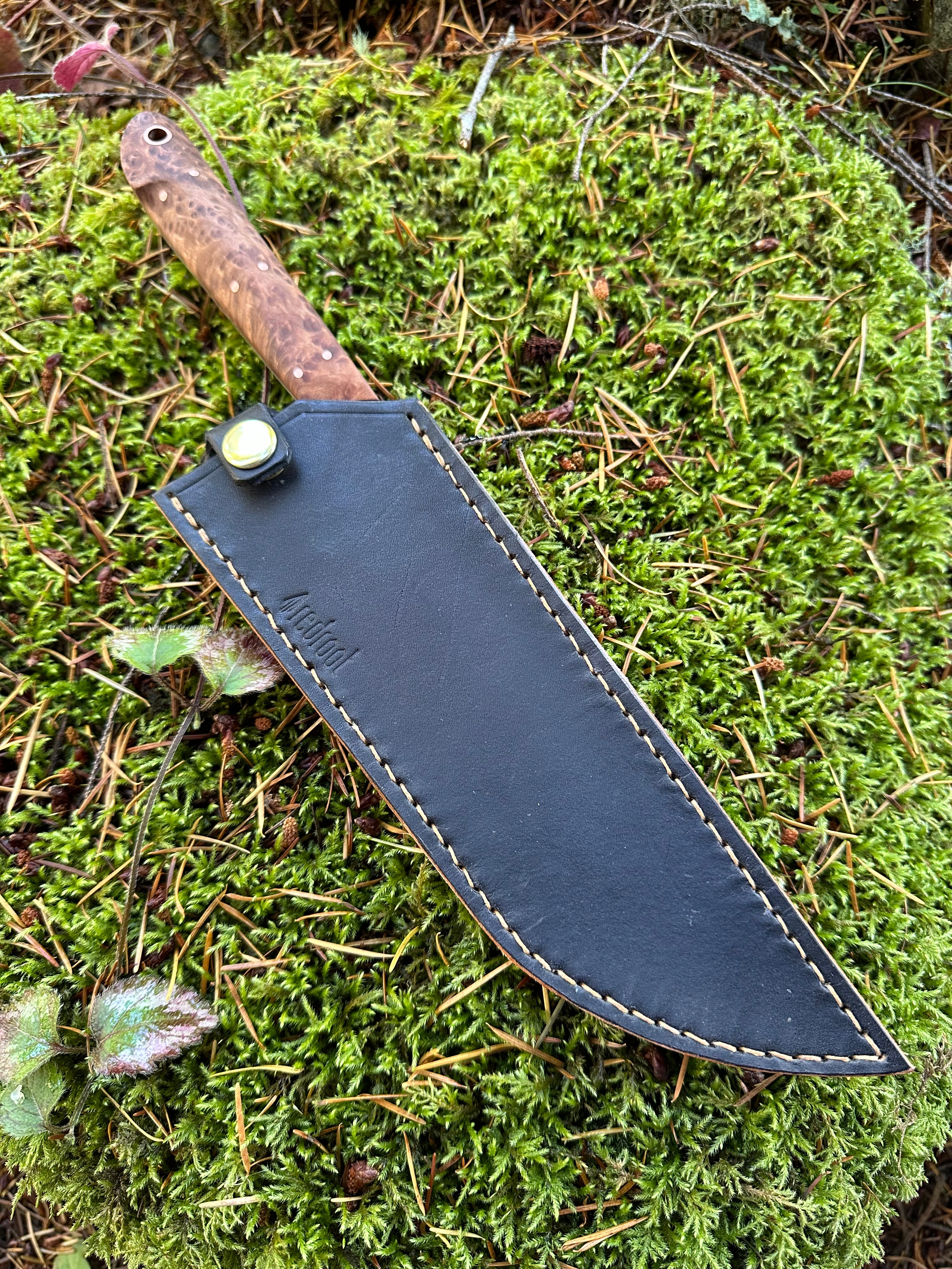 Western Chef’s Knife 8” — Redwood Burl & Copper