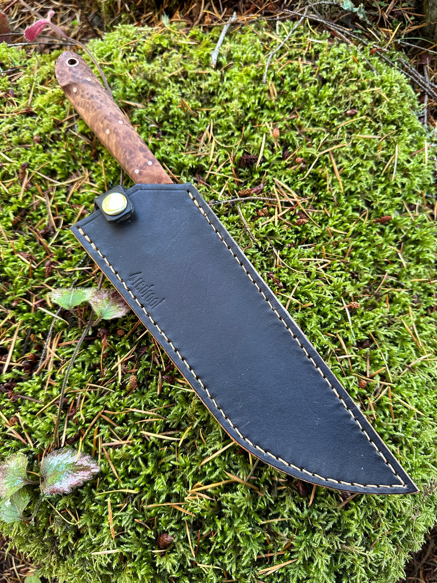 Western Chef’s Knife 8” — Redwood Burl & Copper
