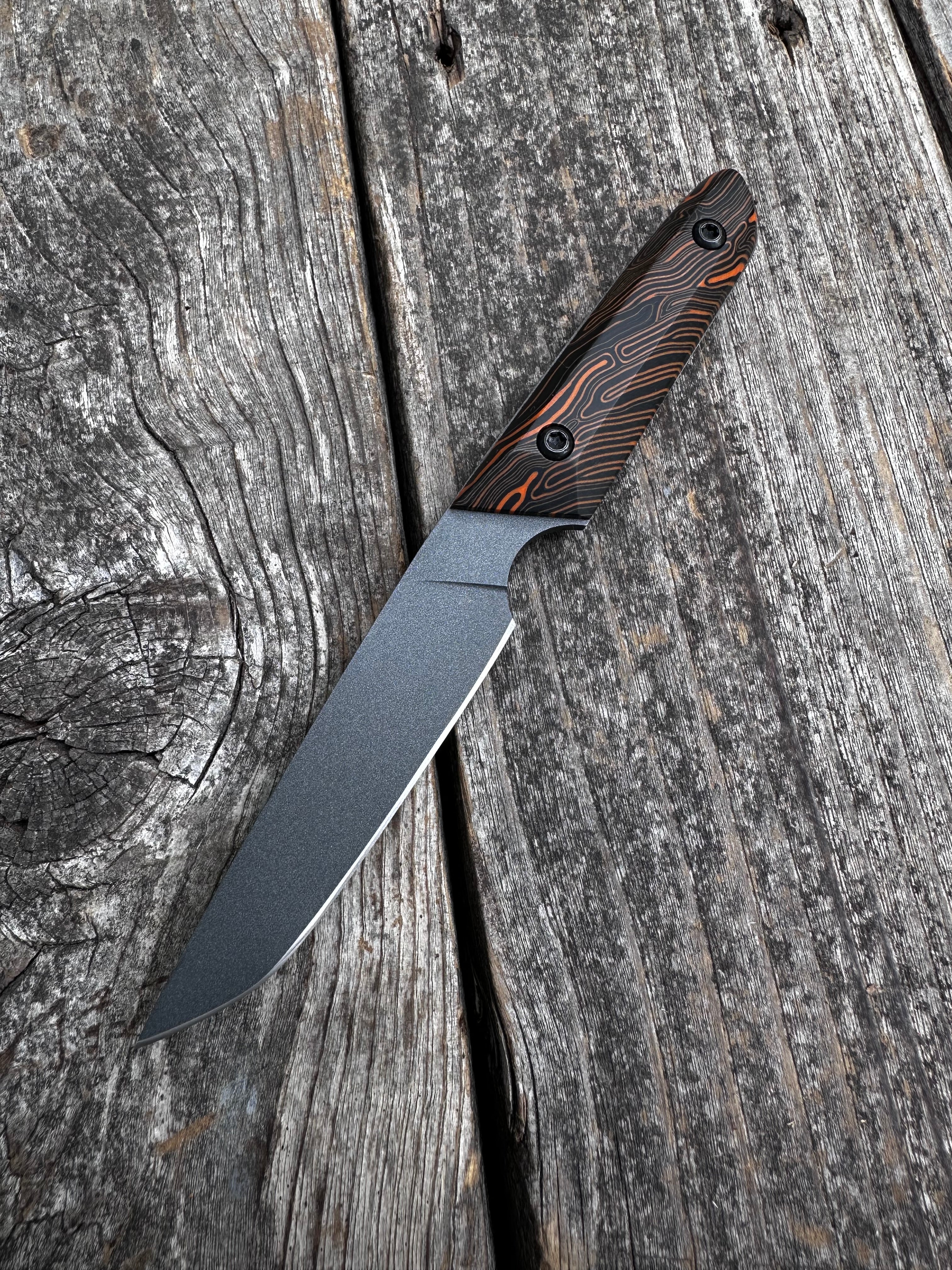 Ocelot Pocket EDC knife — Coral G10 & Cerakote