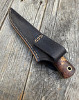 Long Scout Knife— Ambrosia Maple & Brass