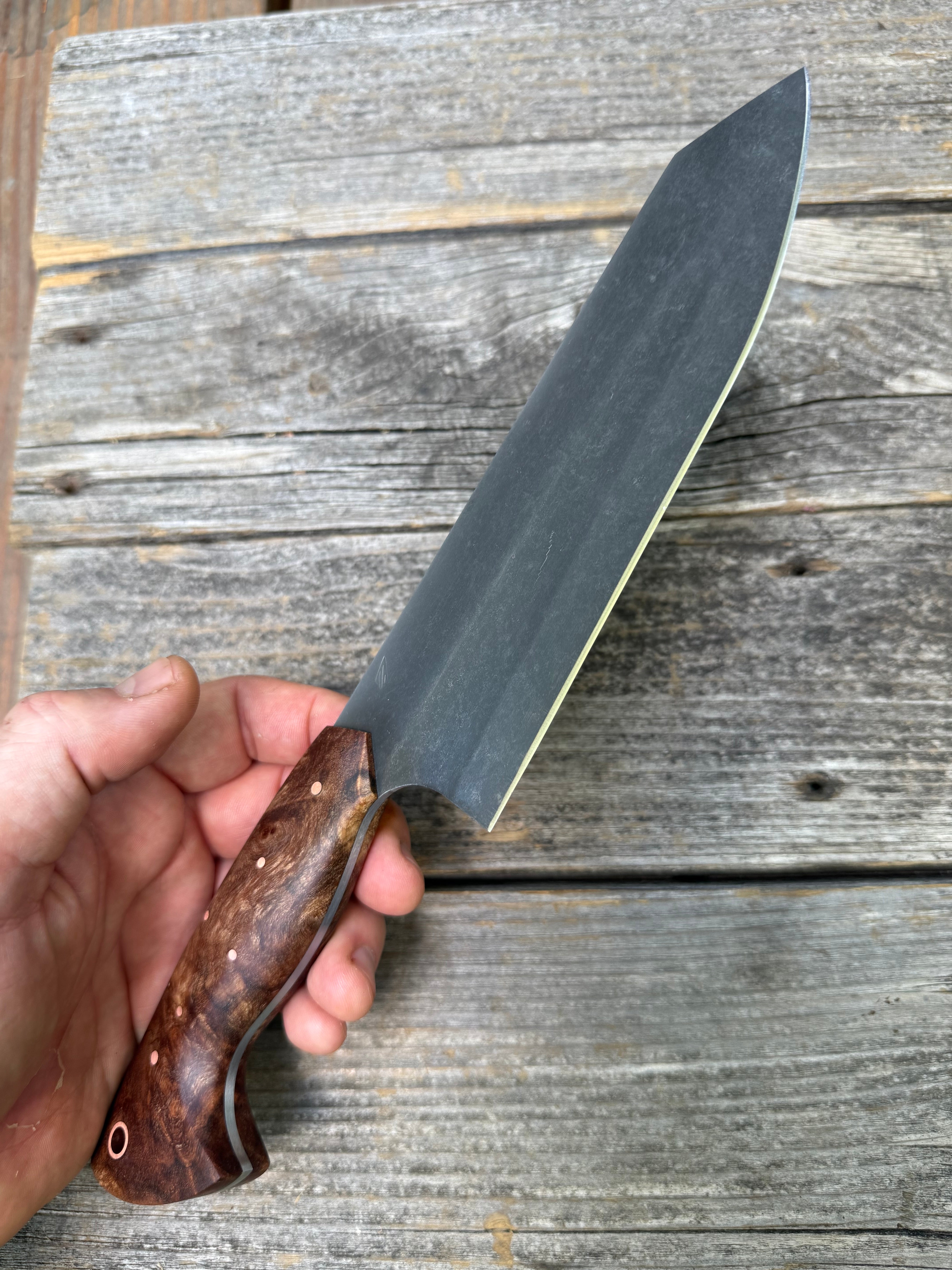S-Ground Chef’s Knife— Ambrosia Maple & Copper
