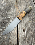 Mountain Scout Knife — Buckeye Burl & Brass