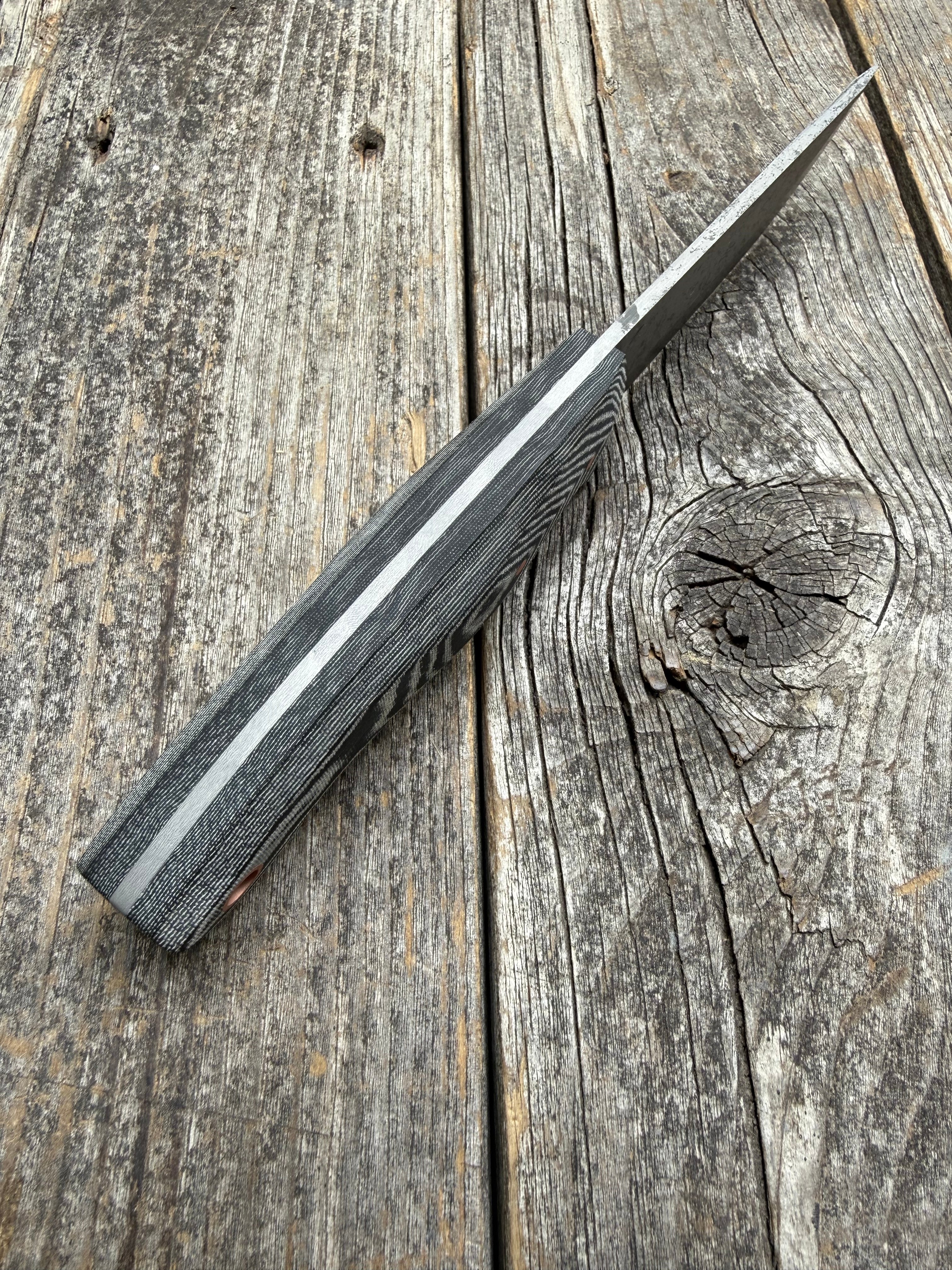 Valence Bushcrafter — Linen Micarta & Copper