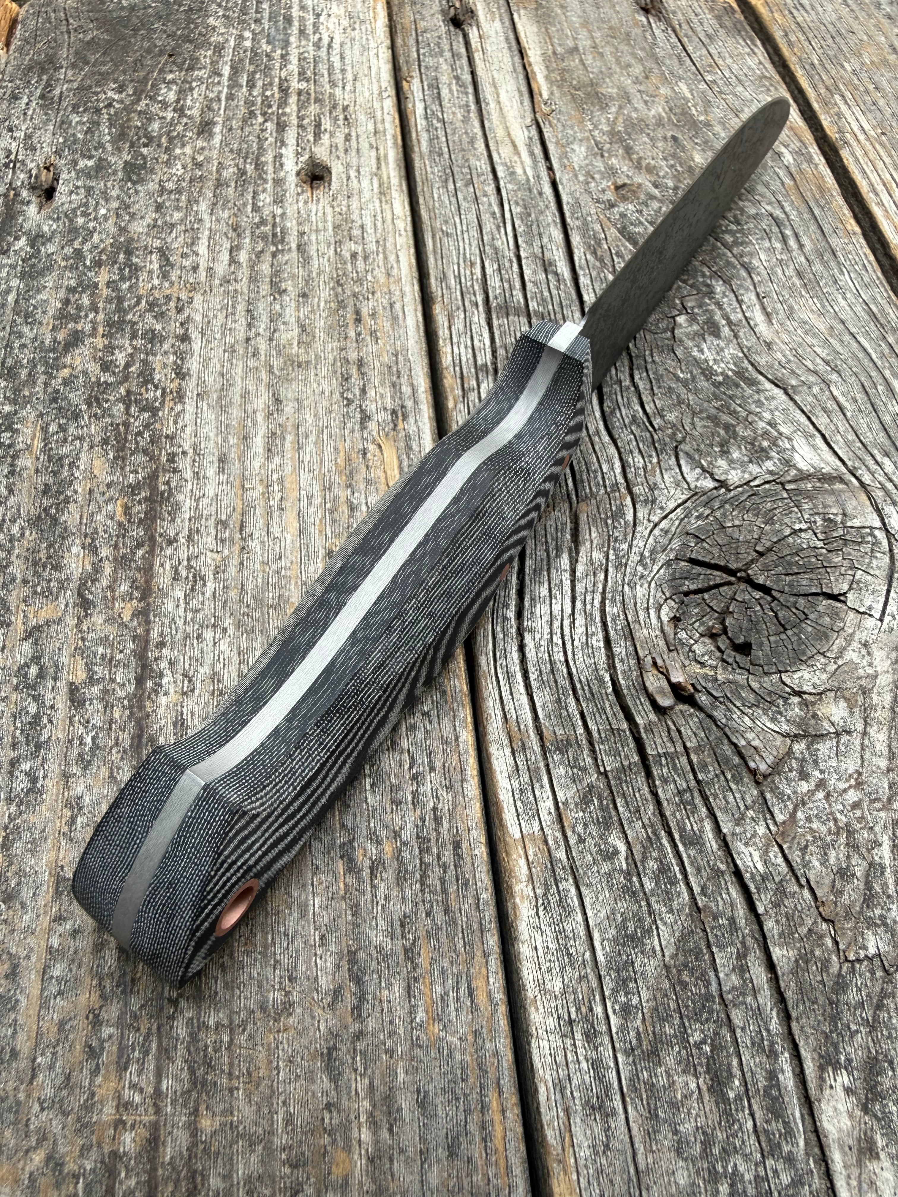 Valence Bushcrafter — Linen Micarta & Copper
