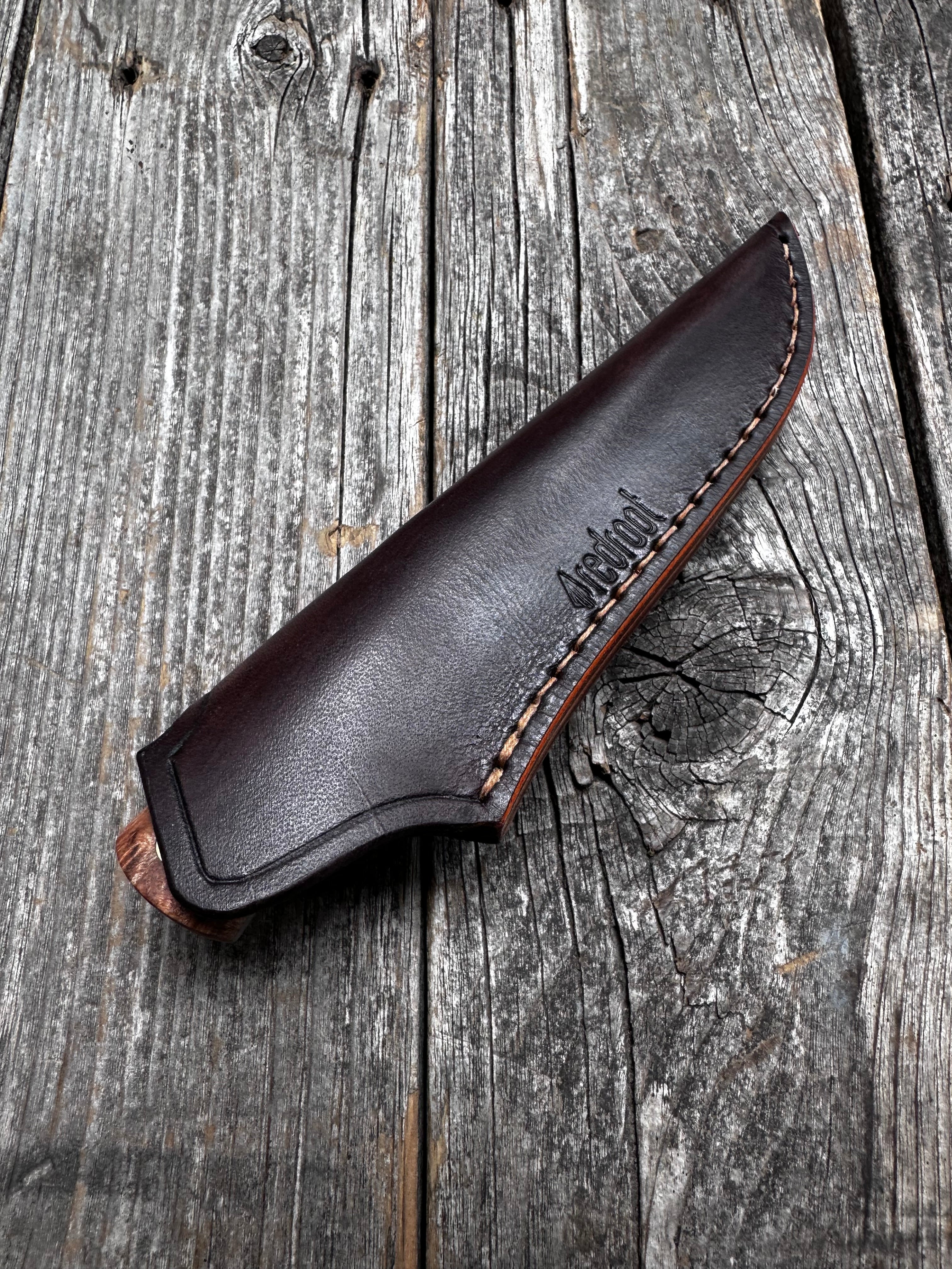 Mountain Scout Knife — Maple Burl & Brass