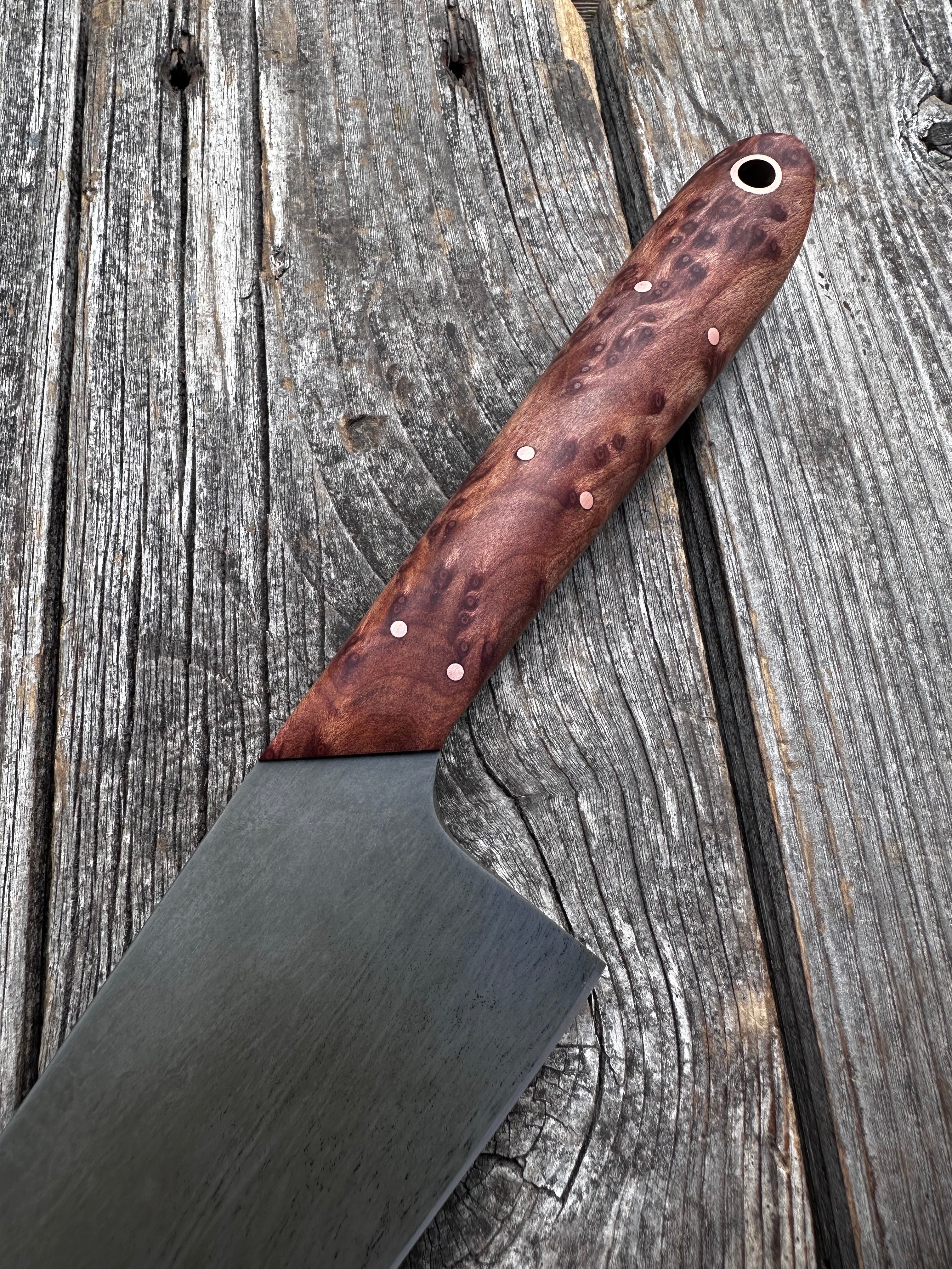 Western Chef’s Knife 7” — Redwood Burl & Copper