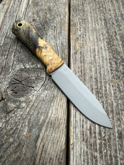 Mountain Scout Knife — Buckeye Burl & Brass