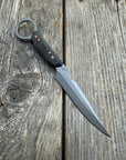 Finger-Loop Quille Pocket-EDC knife — Linen Micarta & copper