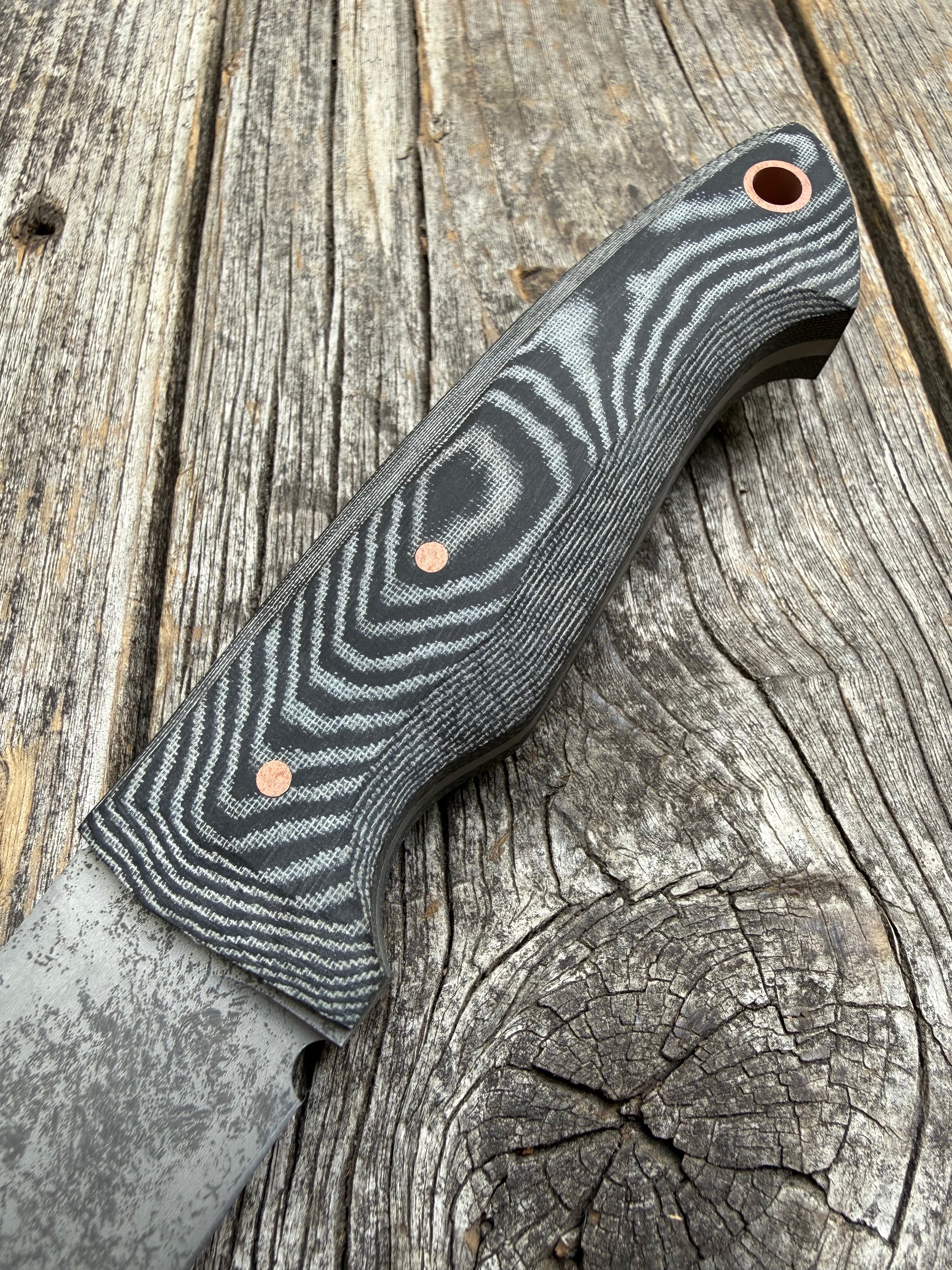 Valence Bushcrafter — Linen Micarta & Copper