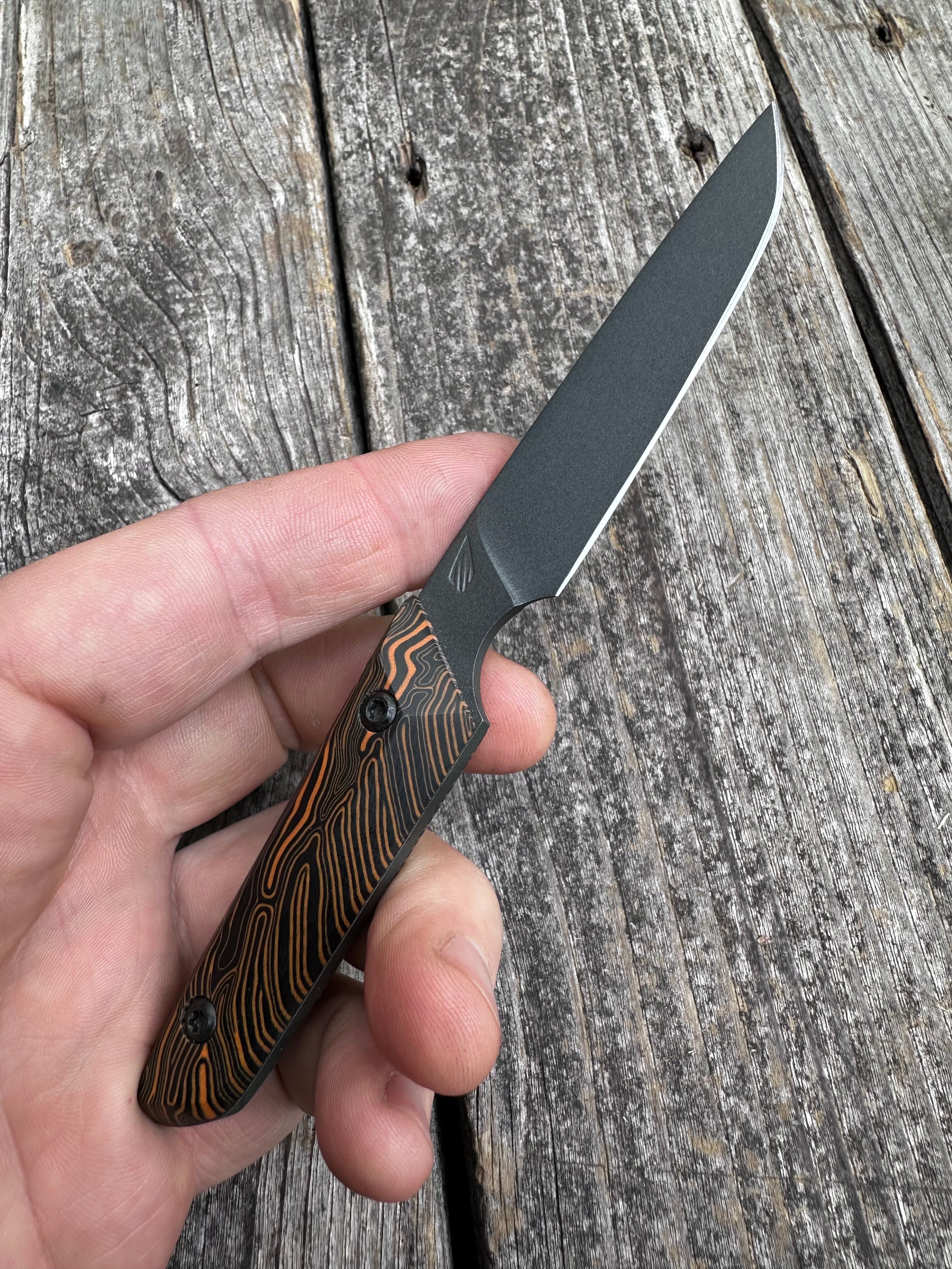 Ocelot Pocket EDC knife — Coral G10 & Cerakote