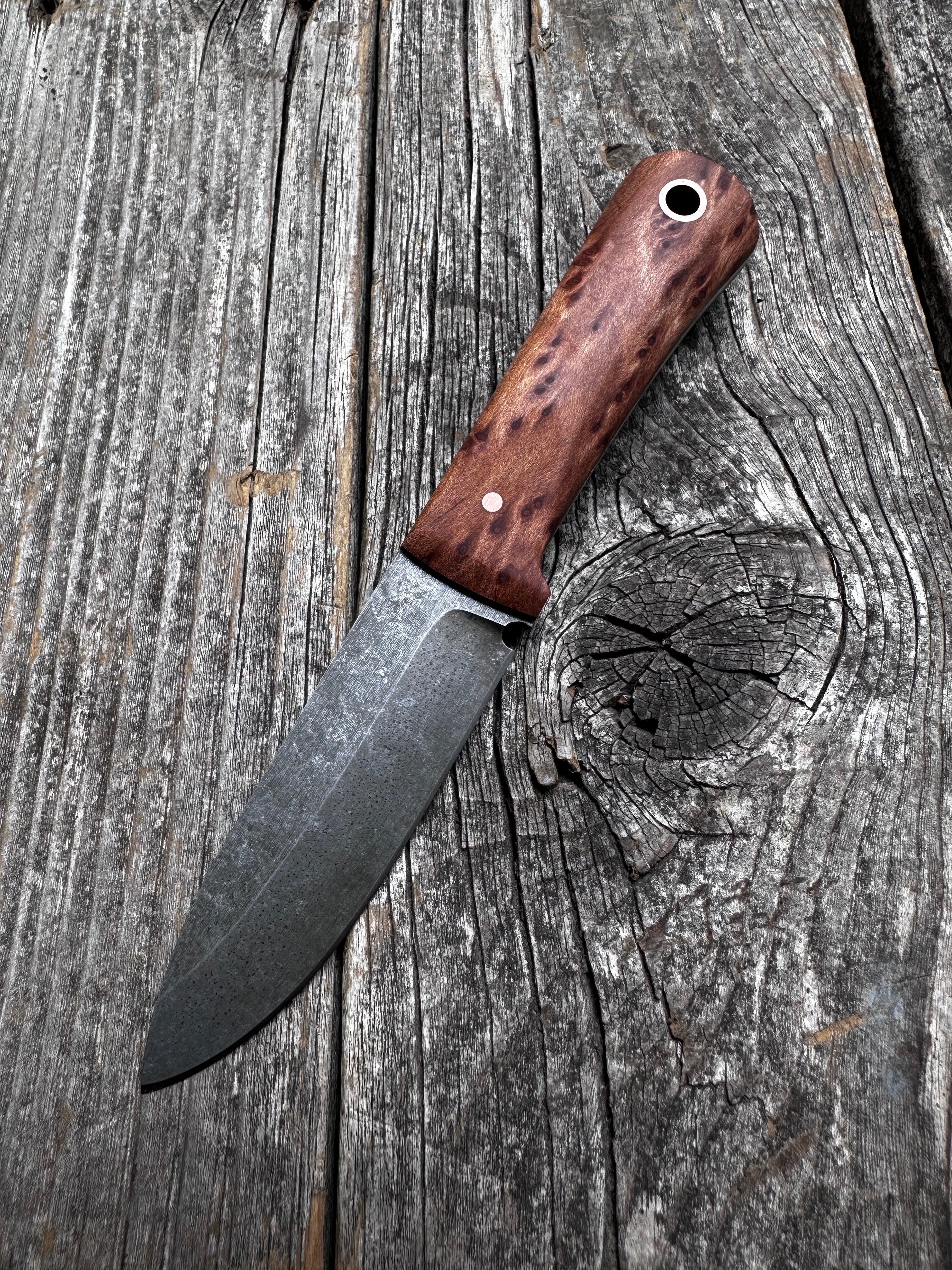 Mountain Scout Knife — Redwood Lace Burl & Copper