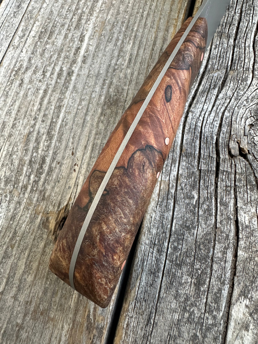 Mattei’s Boning/Fillet knife 6" — (Mid Flex) Spalted Maple Burl & Copper