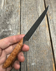 Western Paring Knife 3.75" —  Maple Burl & Brass