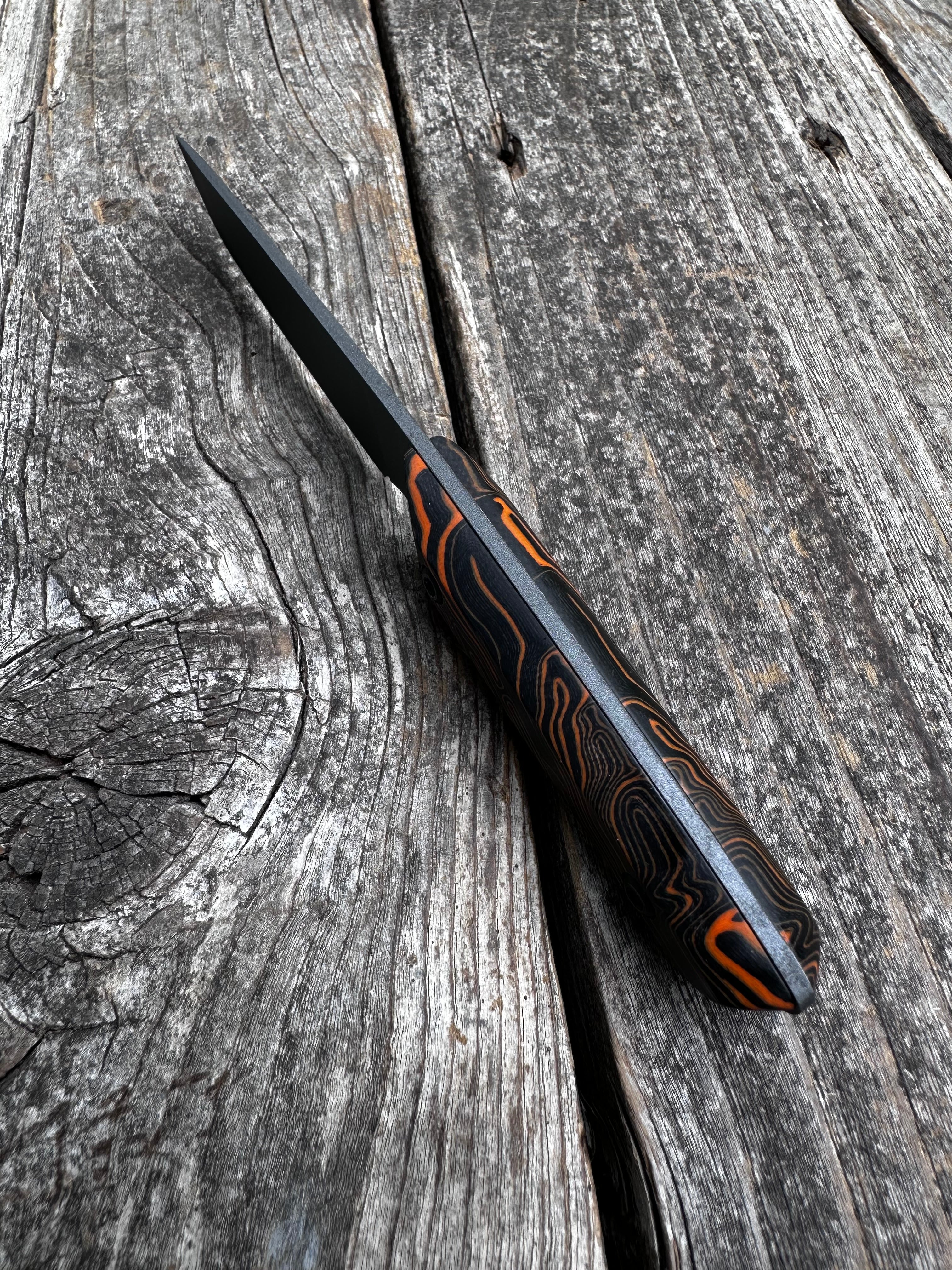 Ocelot Pocket EDC knife — Coral G10 & Cerakote