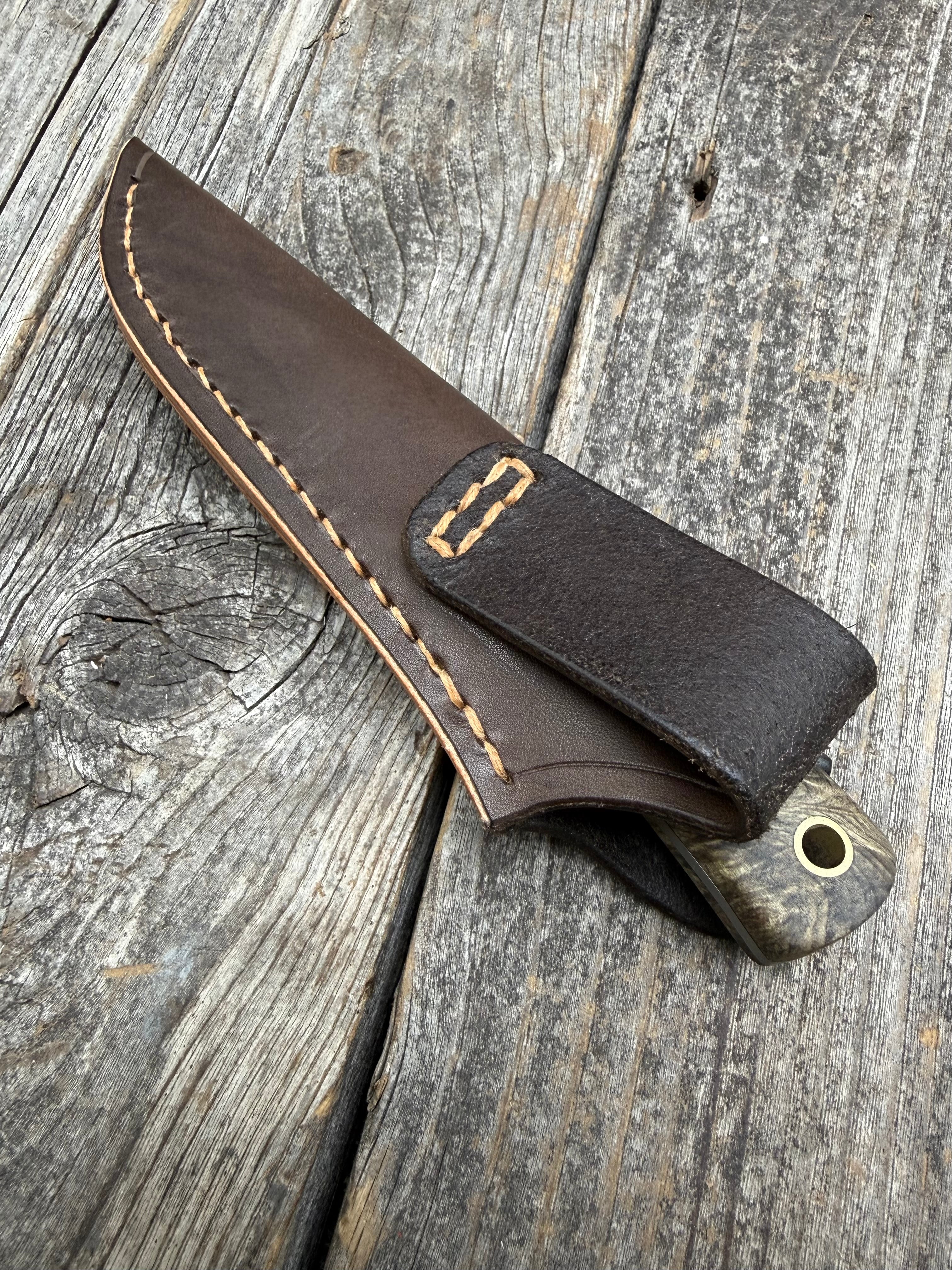 Mountain Scout Knife — Buckeye Burl & Brass