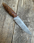 Drop-Point Harvester— Spalted Dark Maple & Brass