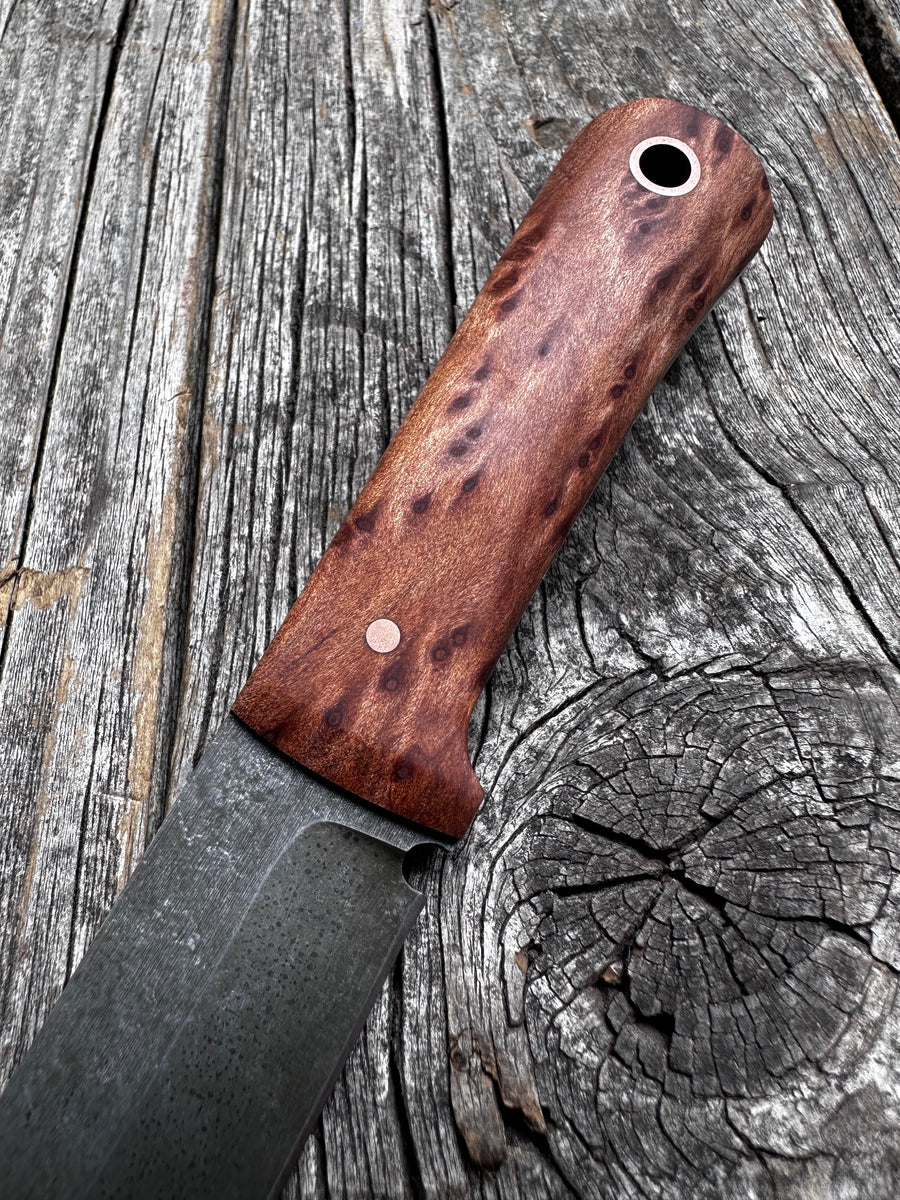 Mountain Scout Knife — Redwood Lace Burl & Copper