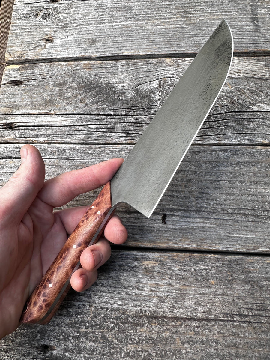 Western Chef’s Knife 7” — Redwood Burl & Copper