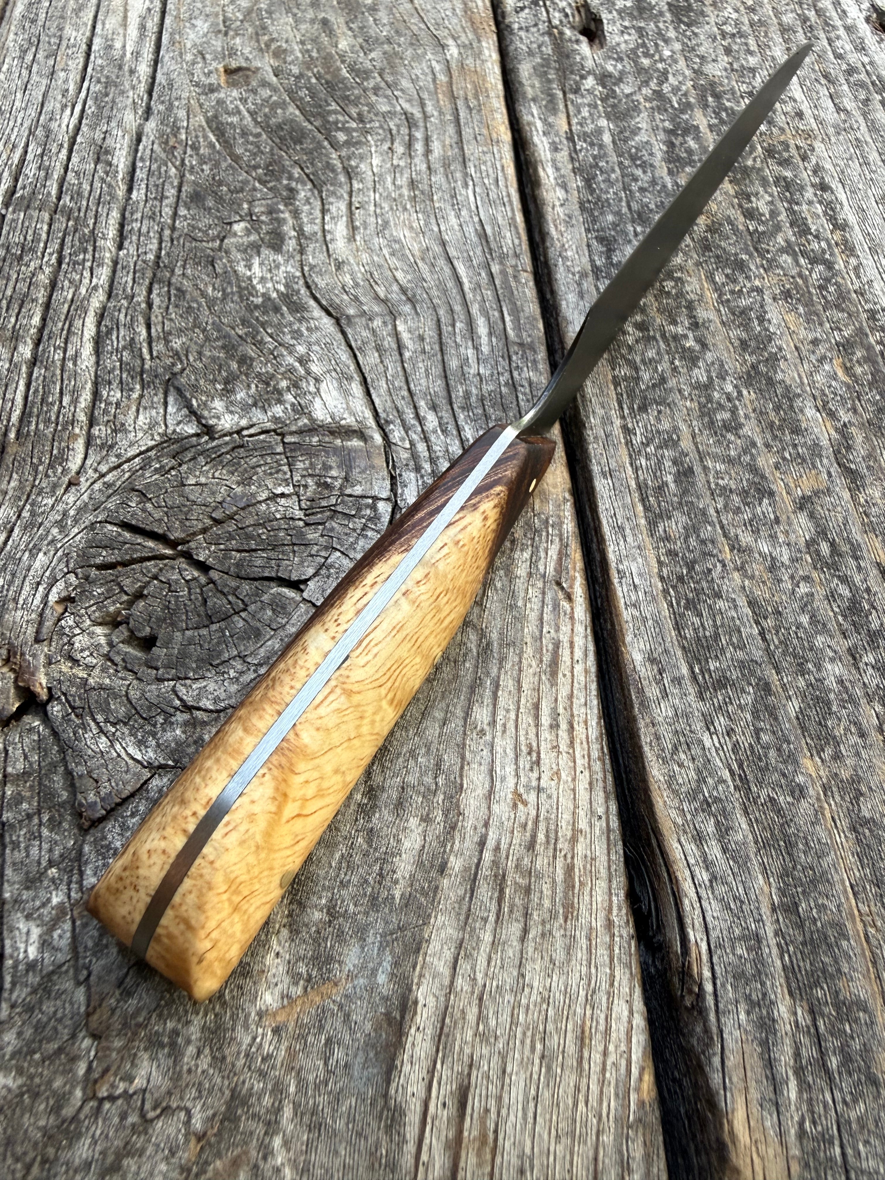Western Paring Knife 3.75" —  Koa & Brass