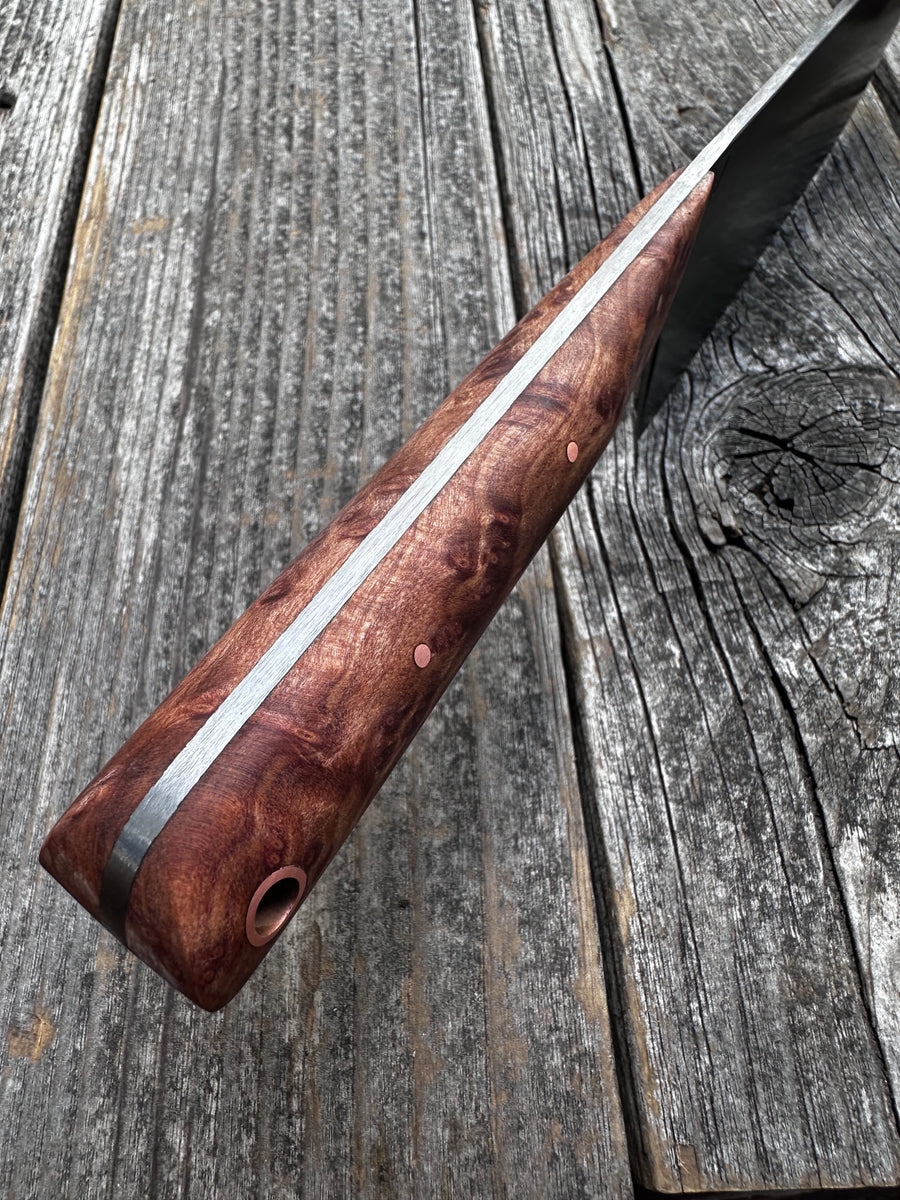 Western Chef’s Knife 7” — Redwood Burl & Copper