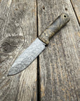 Mountain Scout Knife — Buckeye Burl & Brass
