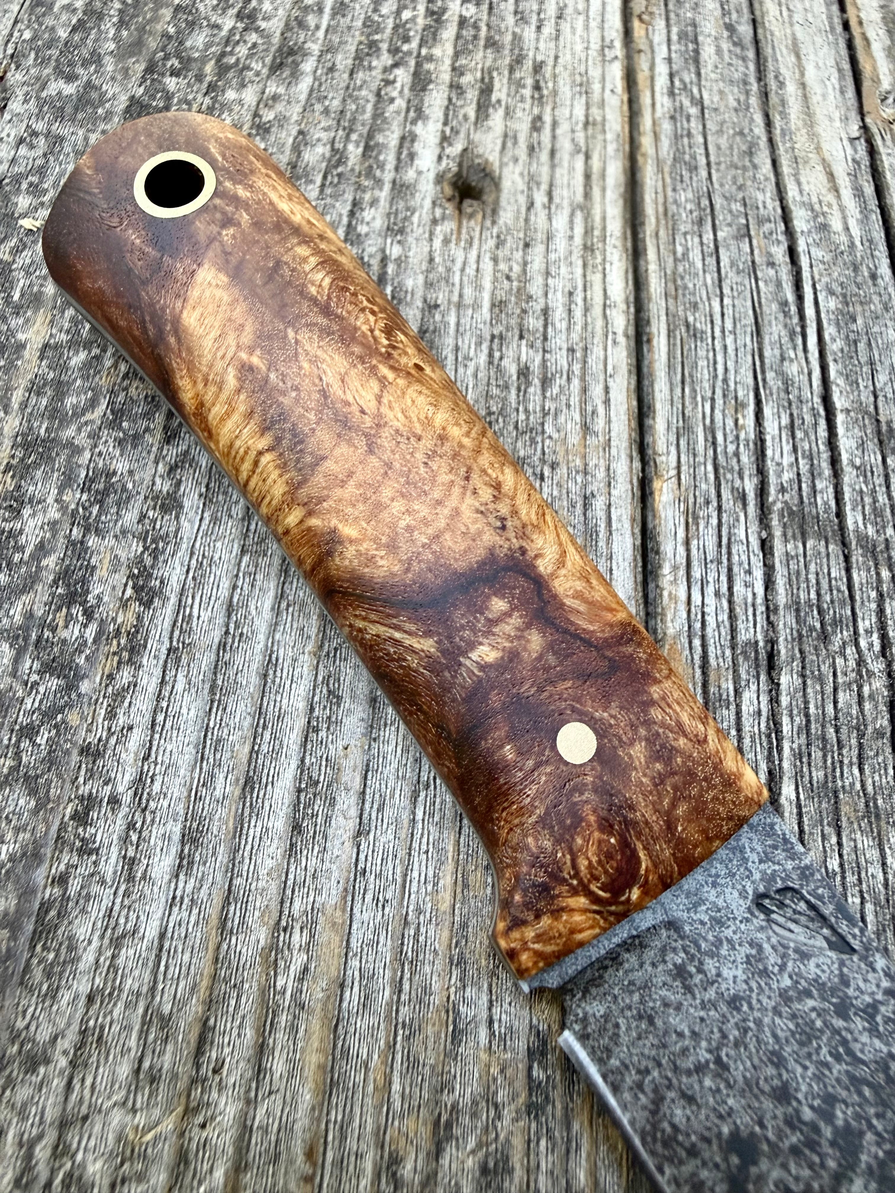 Mountain Scout Knife — Ambrosia Maple & Brass