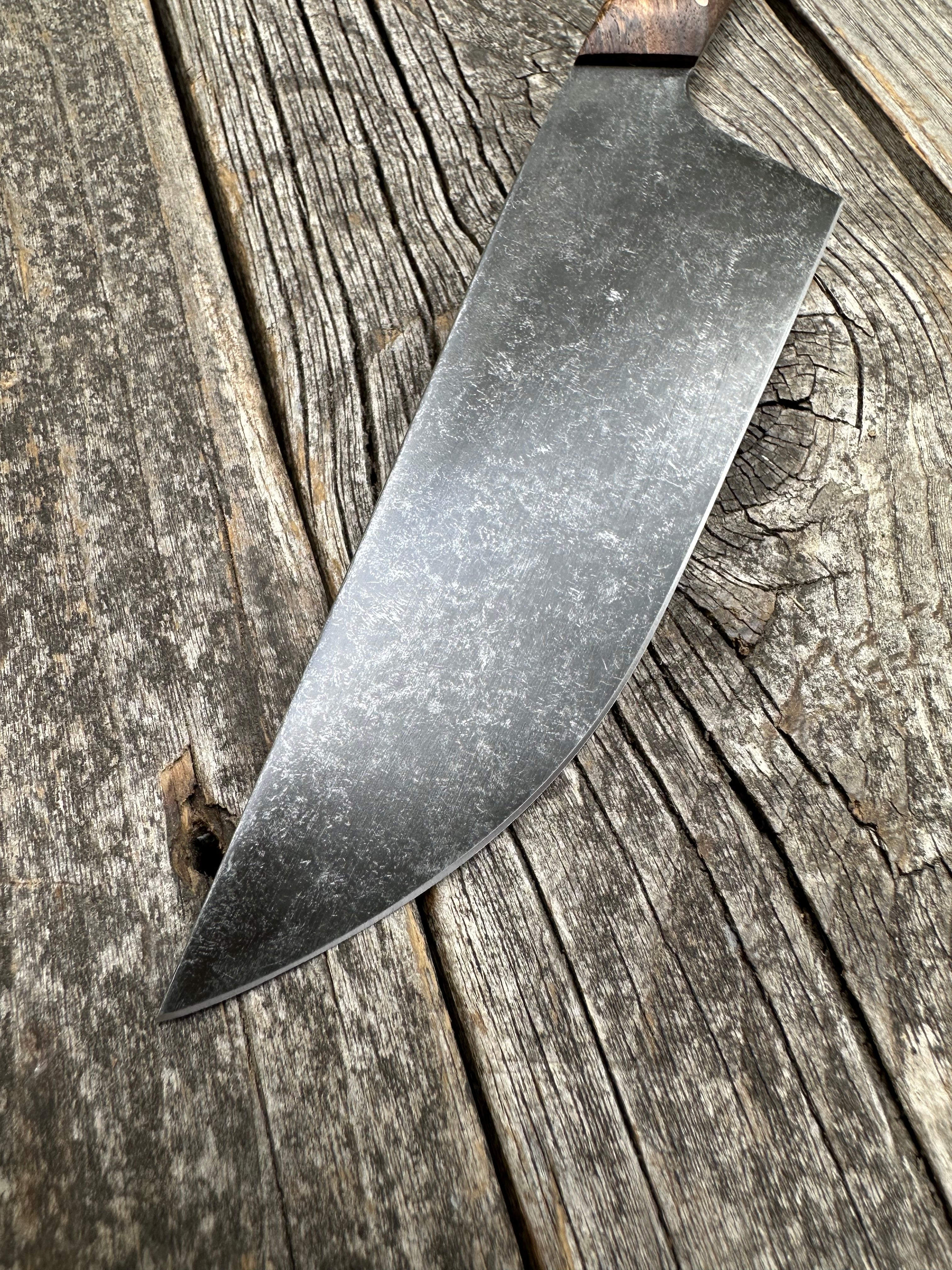 Western Mini-Chef's Knife — Spalted Maple & Copper