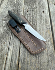 Ocelot Pocket EDC knife — Linen Micarta & copper