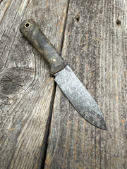 Mountain Scout Knife — Buckeye Burl & Brass