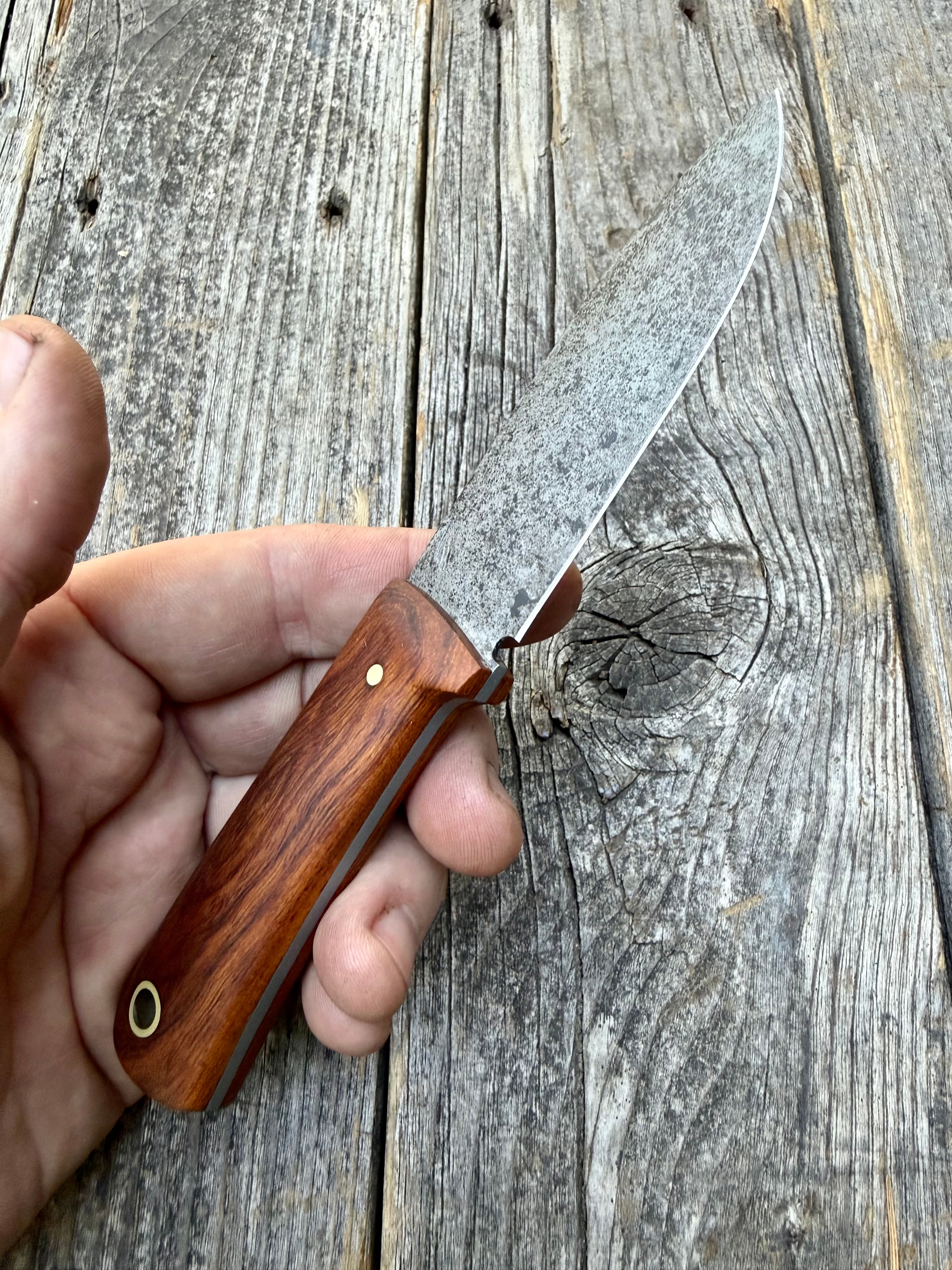 Mountain Scout Knife — Desert Ironwood  & Brass