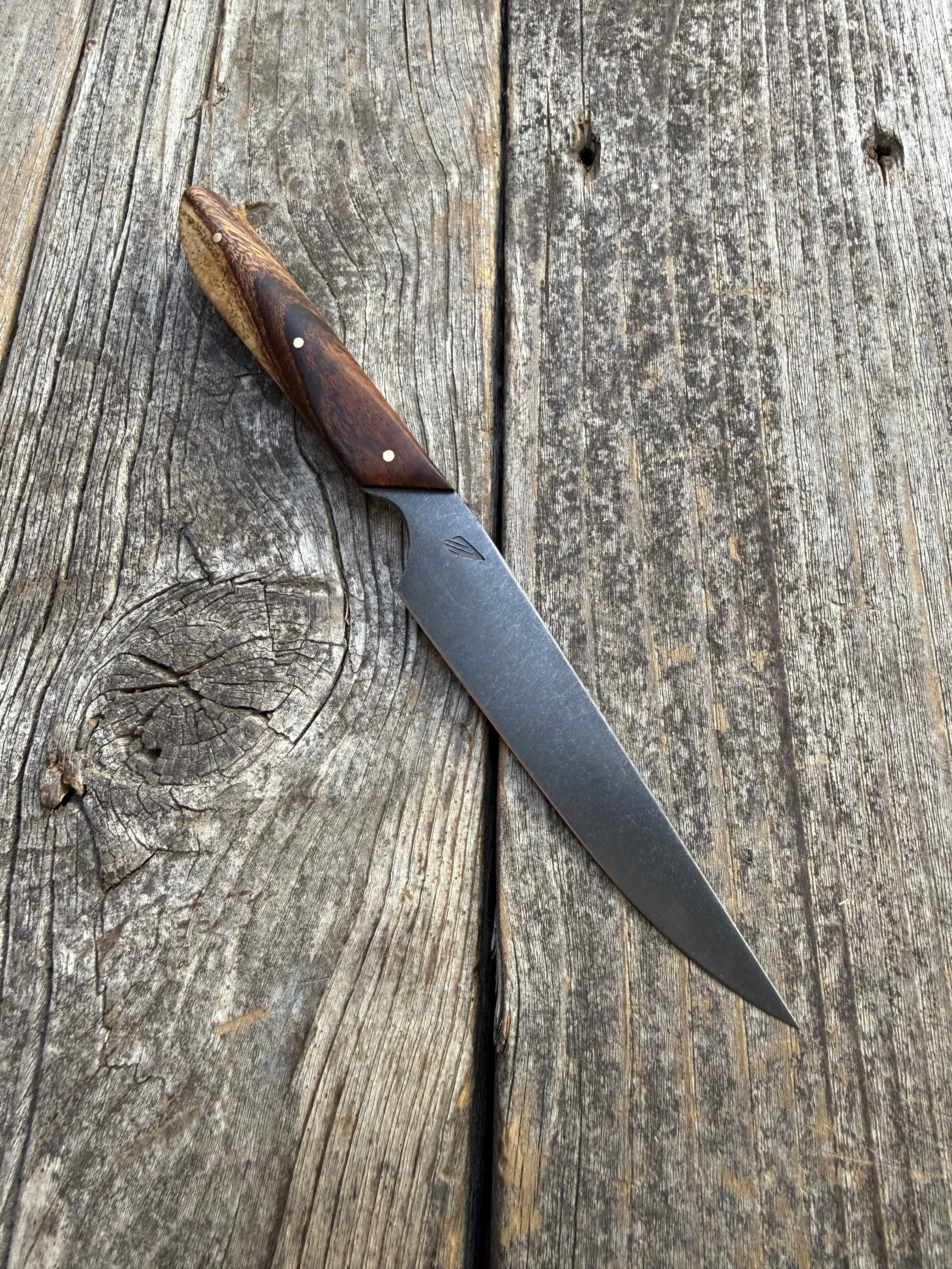 Western Paring Knife 3.75" —  Koa & Brass